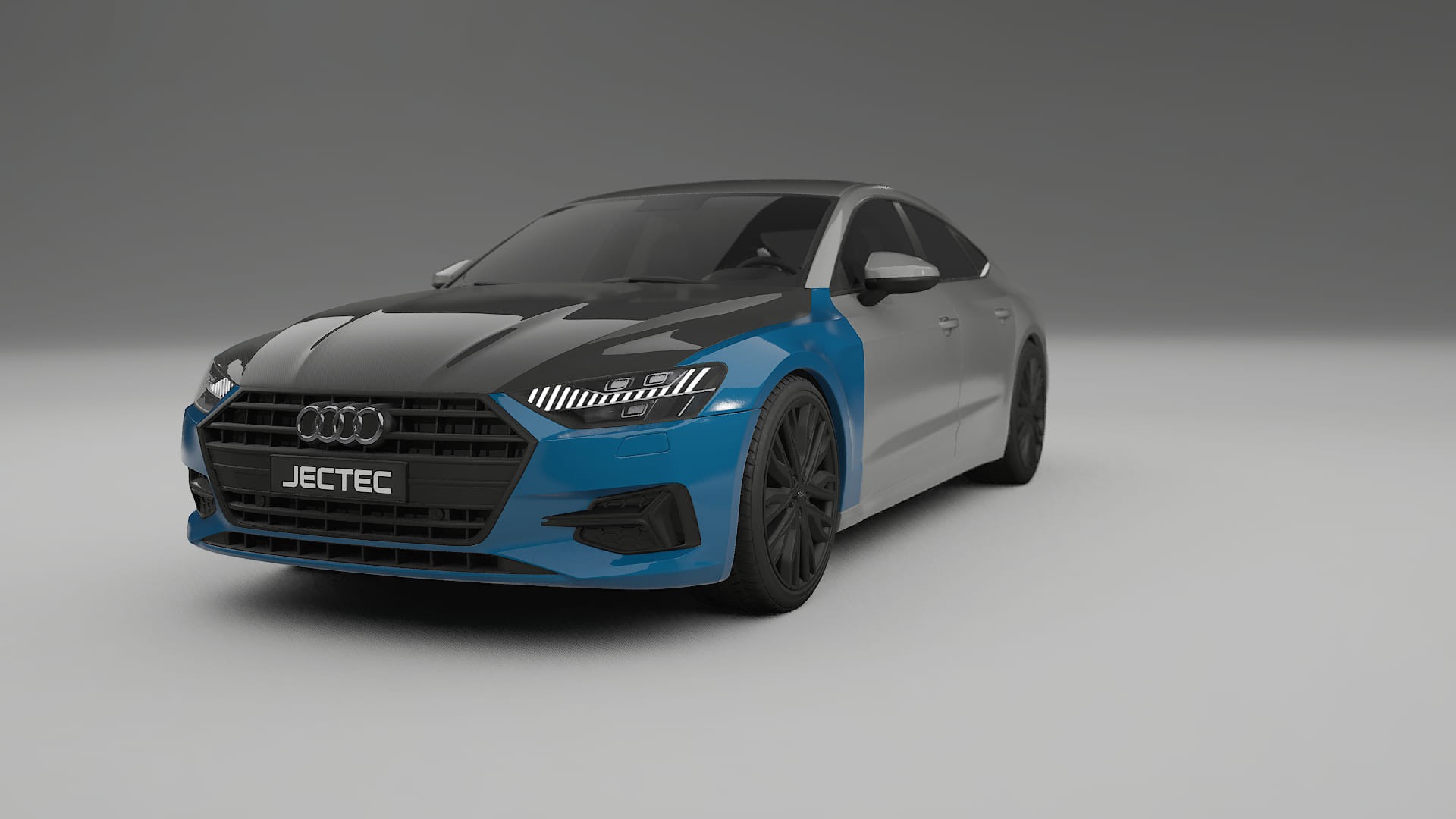 Película de Proteção de Pintura Audi A7 C8 Sportback prefacelift | Kit Frontal CrystalGuard com Capô em Estilo Carbono