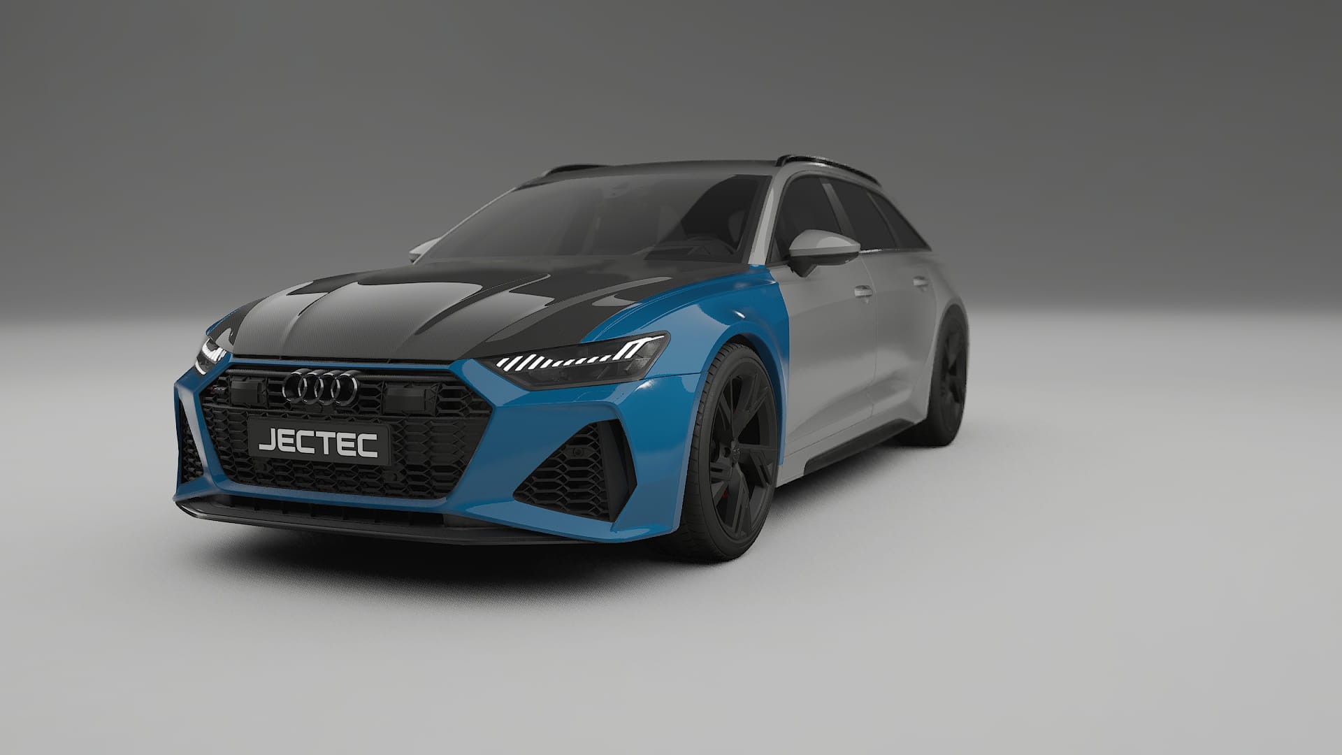 Película de Proteção de Pintura Audi RS6 Avant C8 facelift | Kit Frontal CrystalGuard com Capô em Estilo Carbono