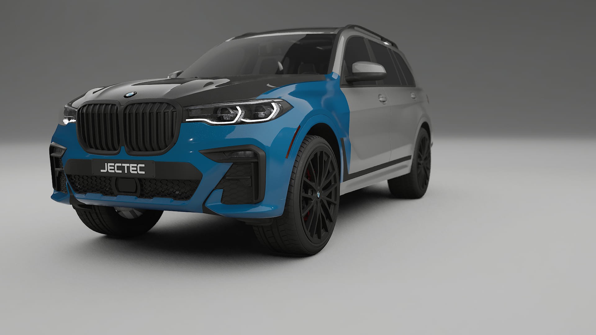 Película de Proteção de Pintura BMW X7 M G07 | Kit Frontal CrystalGuard com Capô em Estilo Carbono