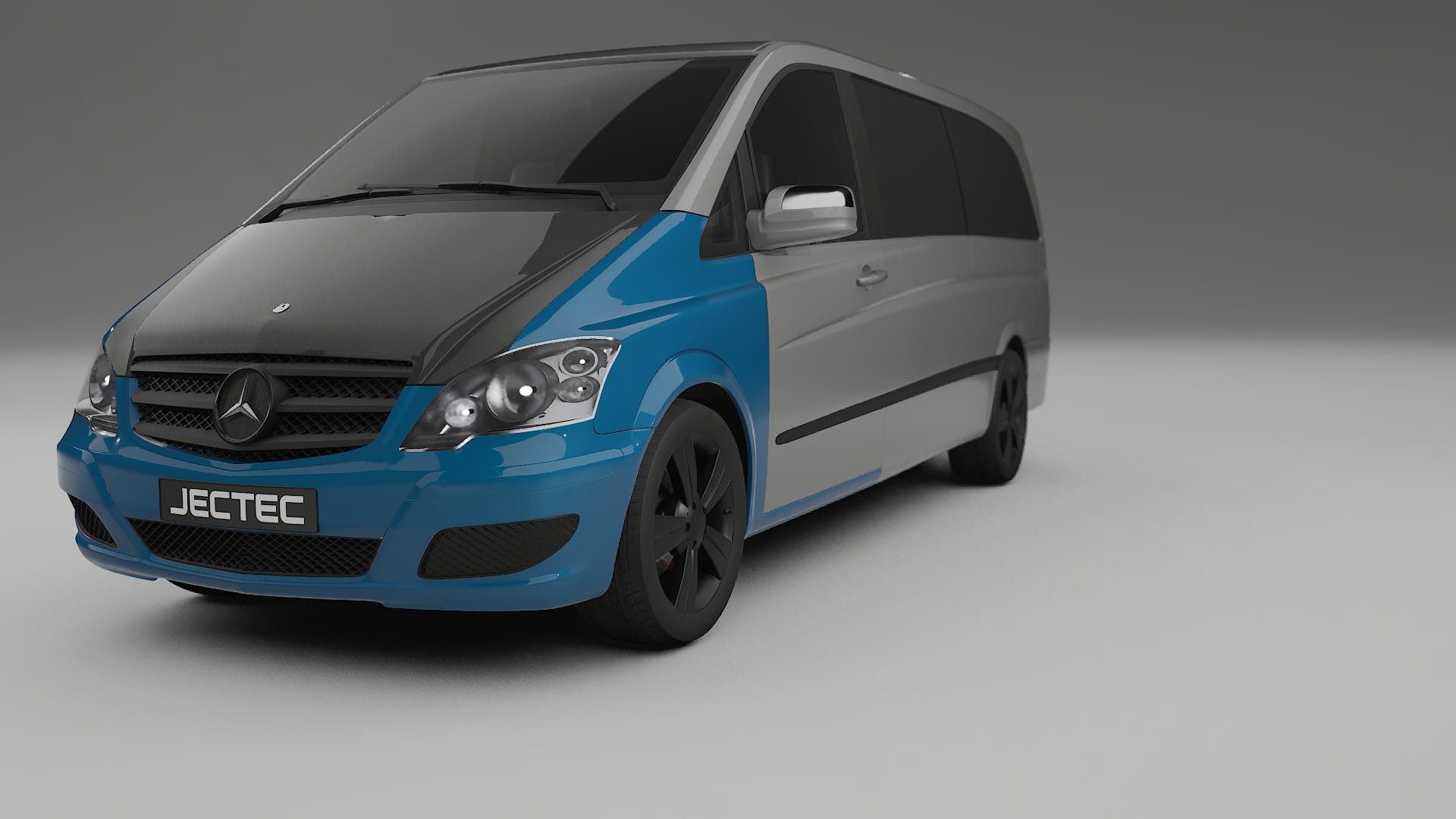 Película de Proteção de Pintura Mercedes Viano Extra longo W439 Facelift | Kit Frontal CrystalGuard com Capô em Estilo Carbo