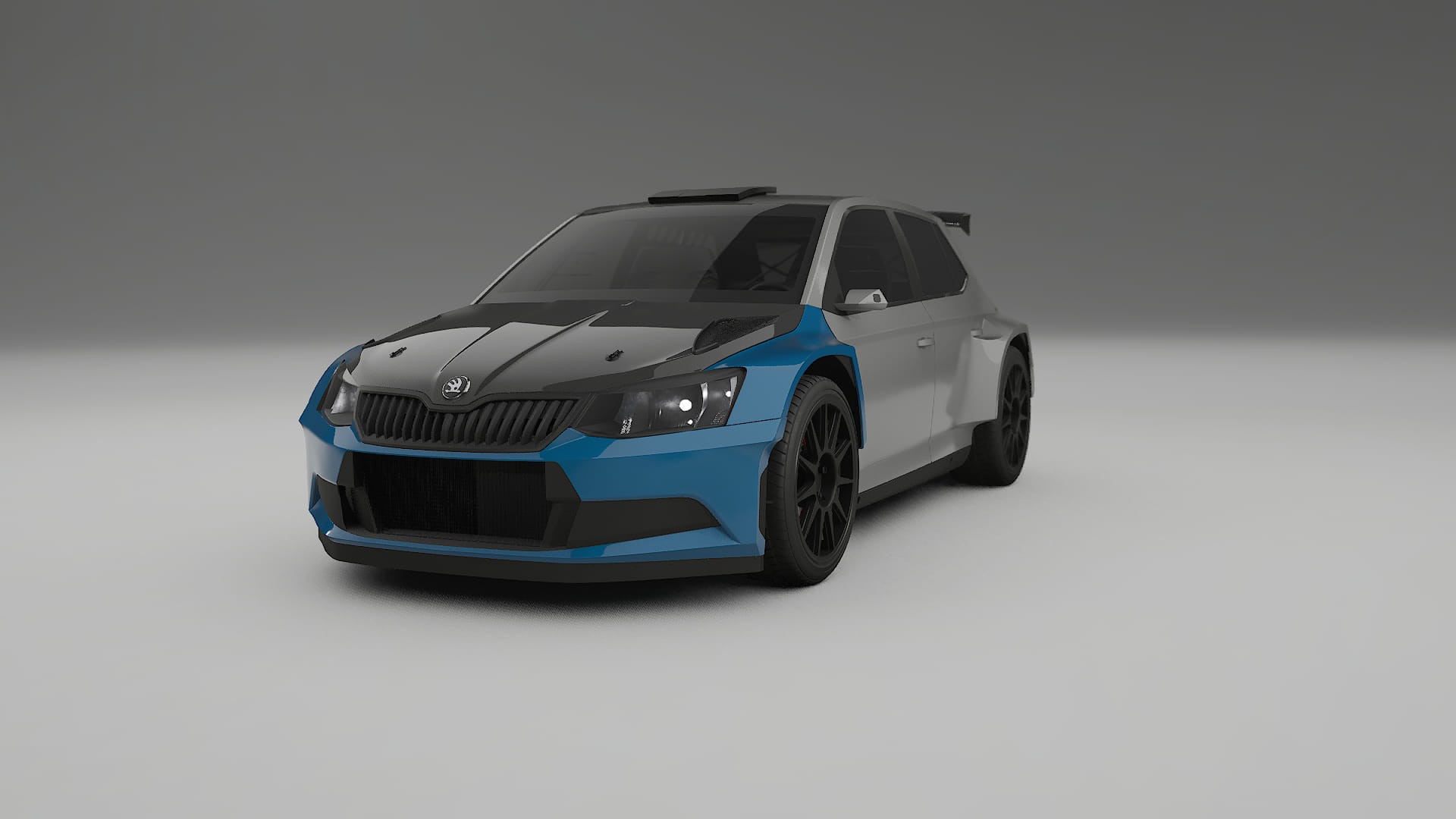 Škoda Fabia R5 6V PPF | CrystalGuard Front Kit with Carbon Bonnet