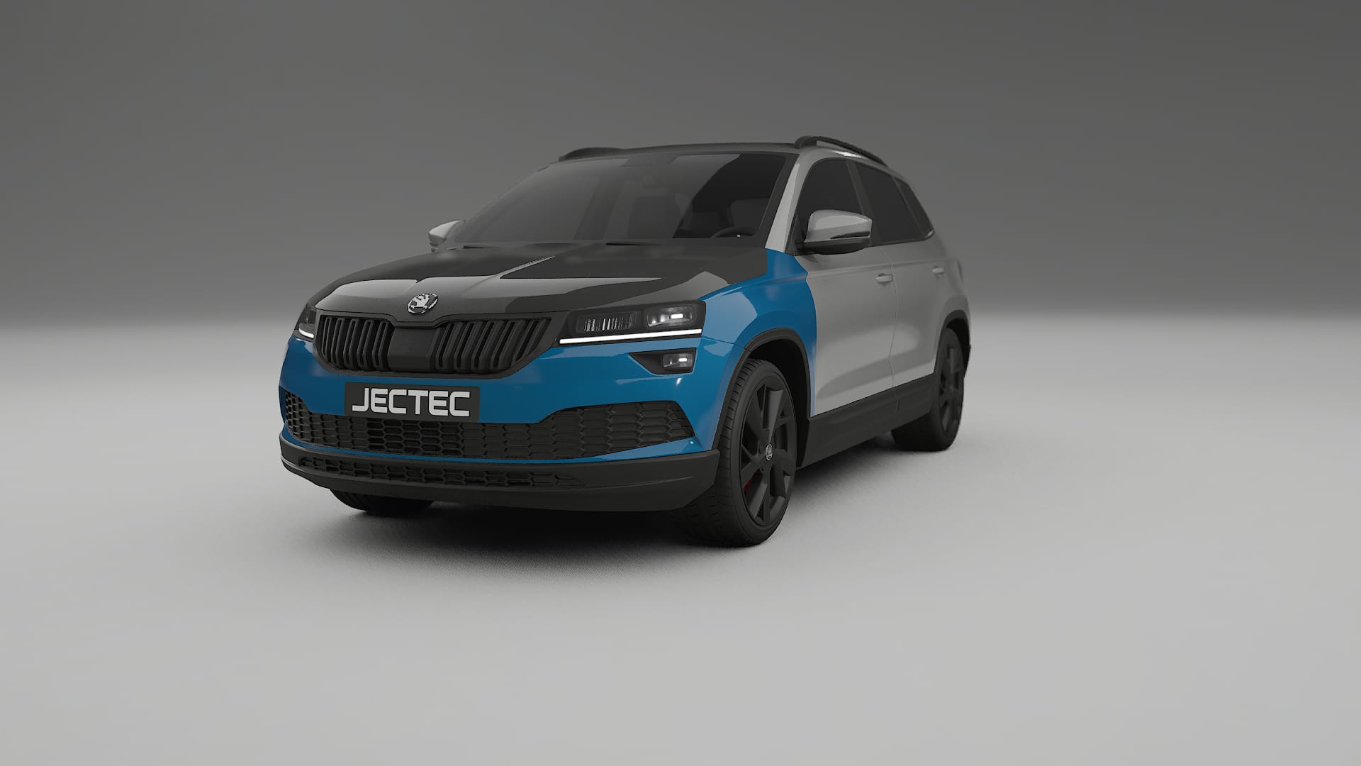 Película de Proteção de Pintura Škoda Karoq NU7 | Kit Frontal CrystalGuard com Capô em Estilo Carbono