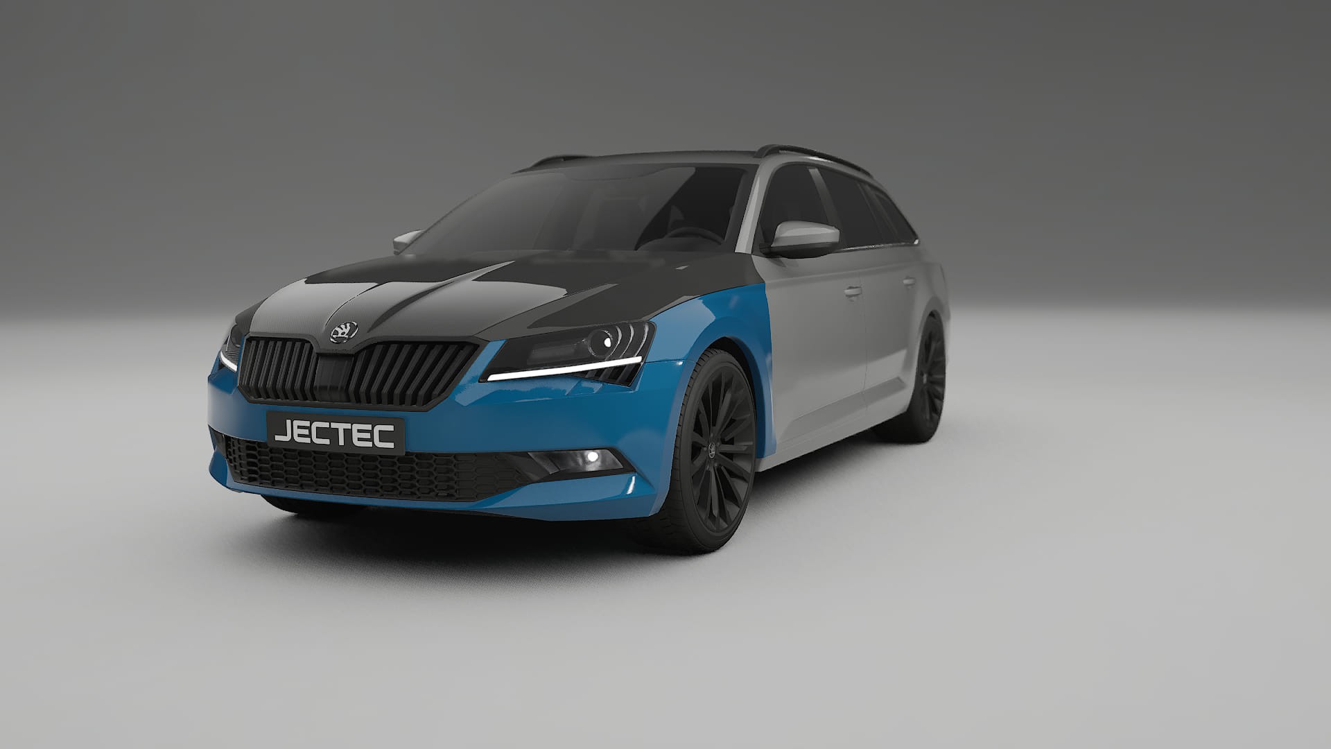 Película de Proteção de Pintura Škoda Superb B8 | Kit Frontal CrystalGuard com Capô em Estilo Carbono