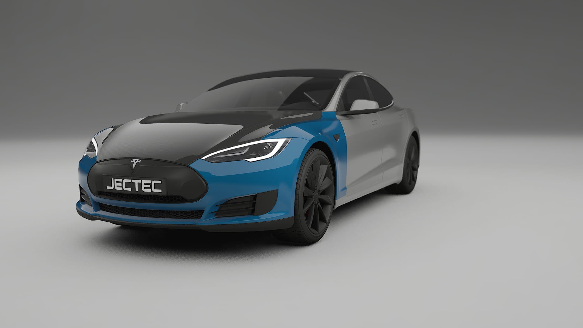 Película de Proteção de Pintura Tesla Model-S | Kit Frontal CrystalGuard com Capô em Estilo Carbono