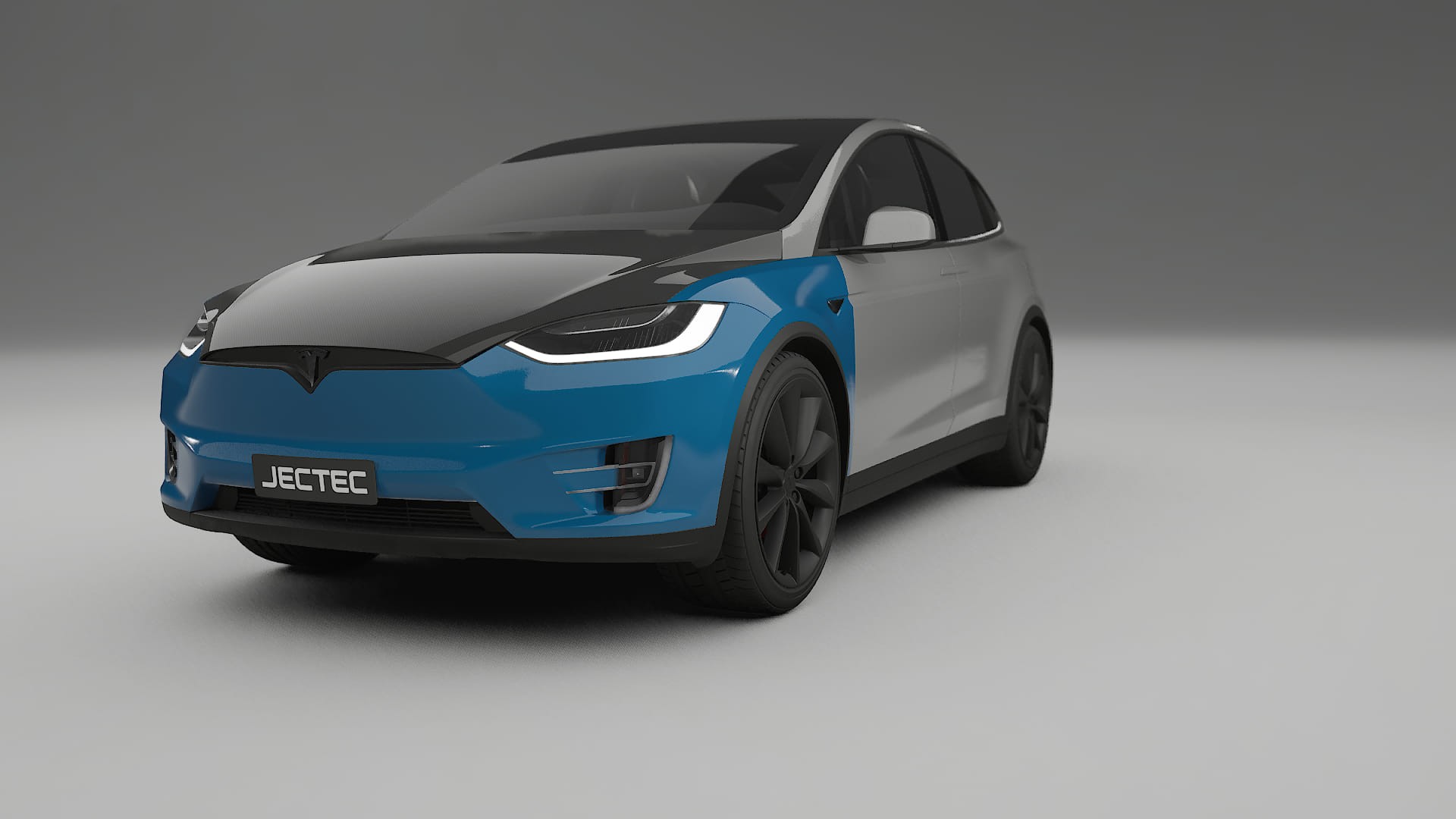 Película de Proteção de Pintura Tesla Model X | Kit Frontal CrystalGuard com Capô em Estilo Carbono