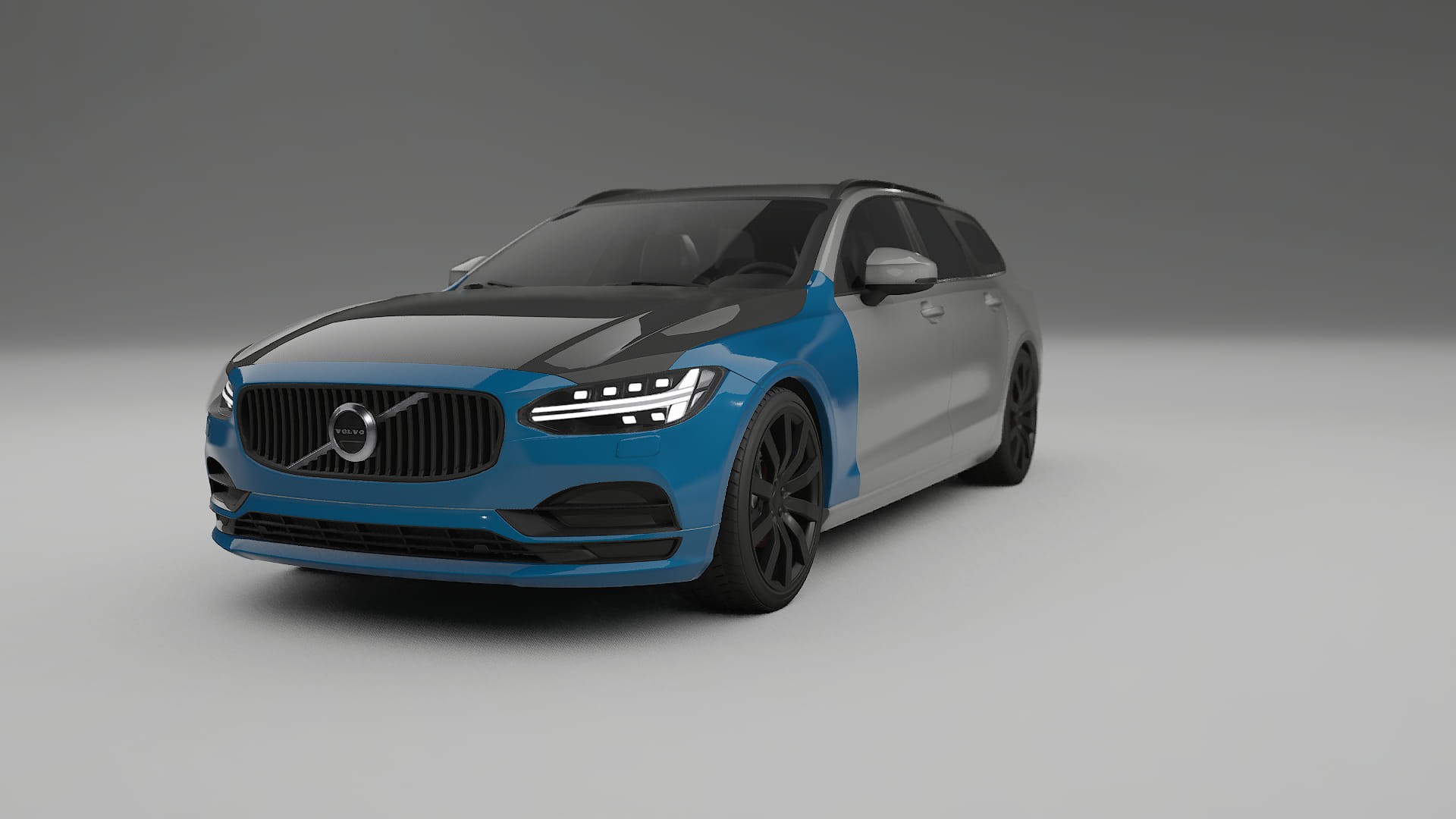 Película de Proteção de Pintura Volvo V90 P5 | Kit Frontal CrystalGuard com Capô em Estilo Carbono