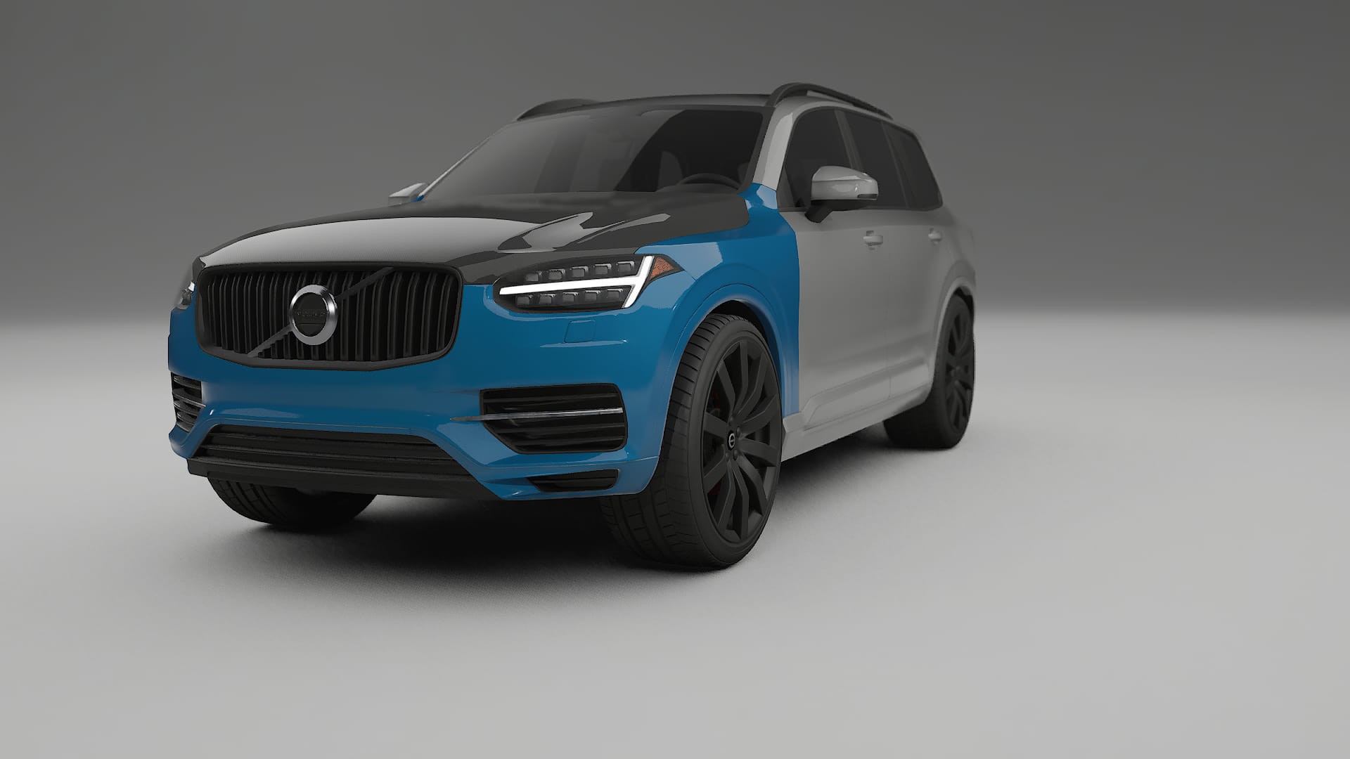 Película de Proteção de Pintura Volvo XC90 SPA | Kit Frontal CrystalGuard com Capô em Estilo Carbono