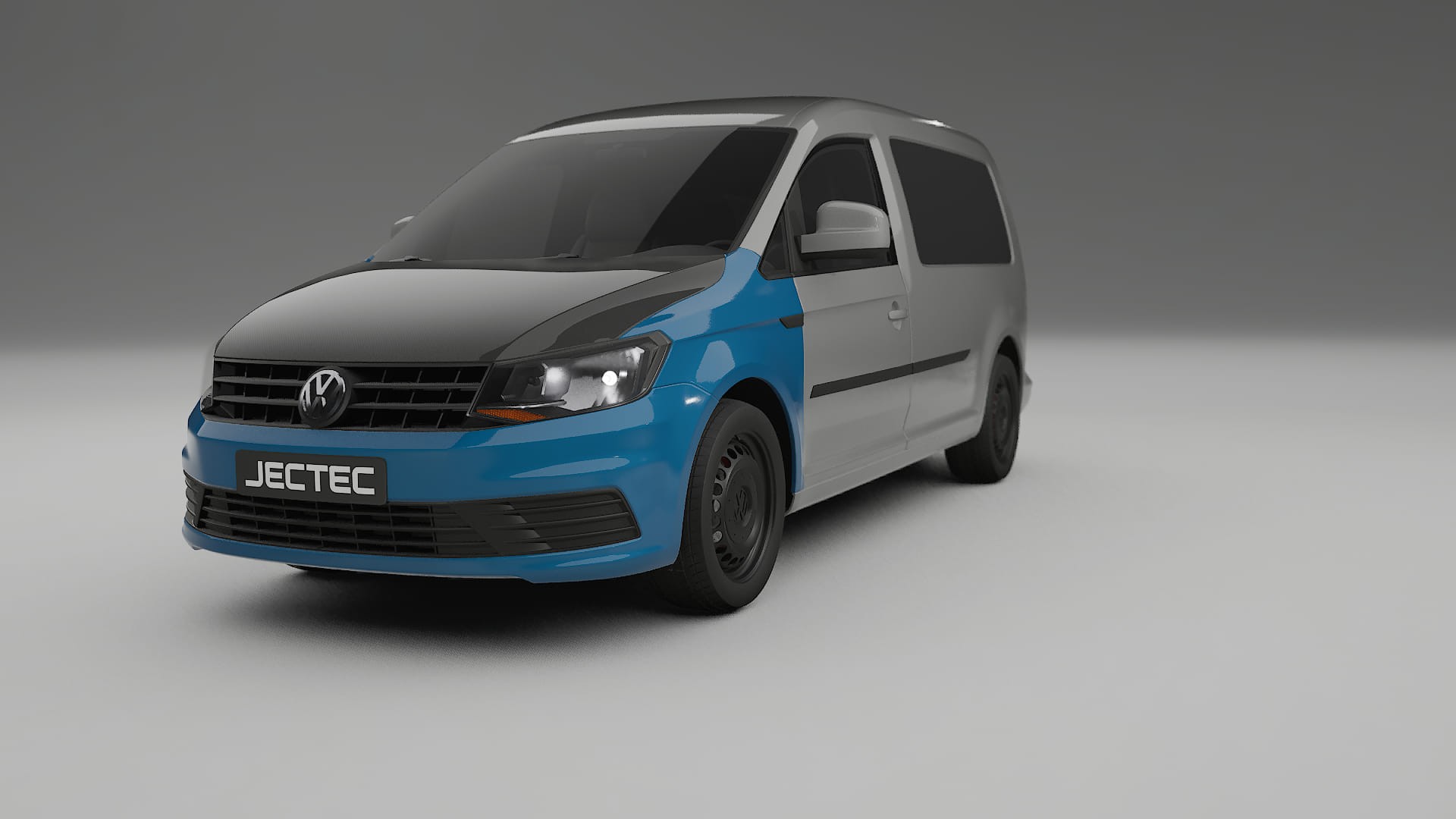 Película de Proteção de Pintura VW Caddy Maxi SB | Kit Frontal CrystalGuard com Capô em Estilo Carbono