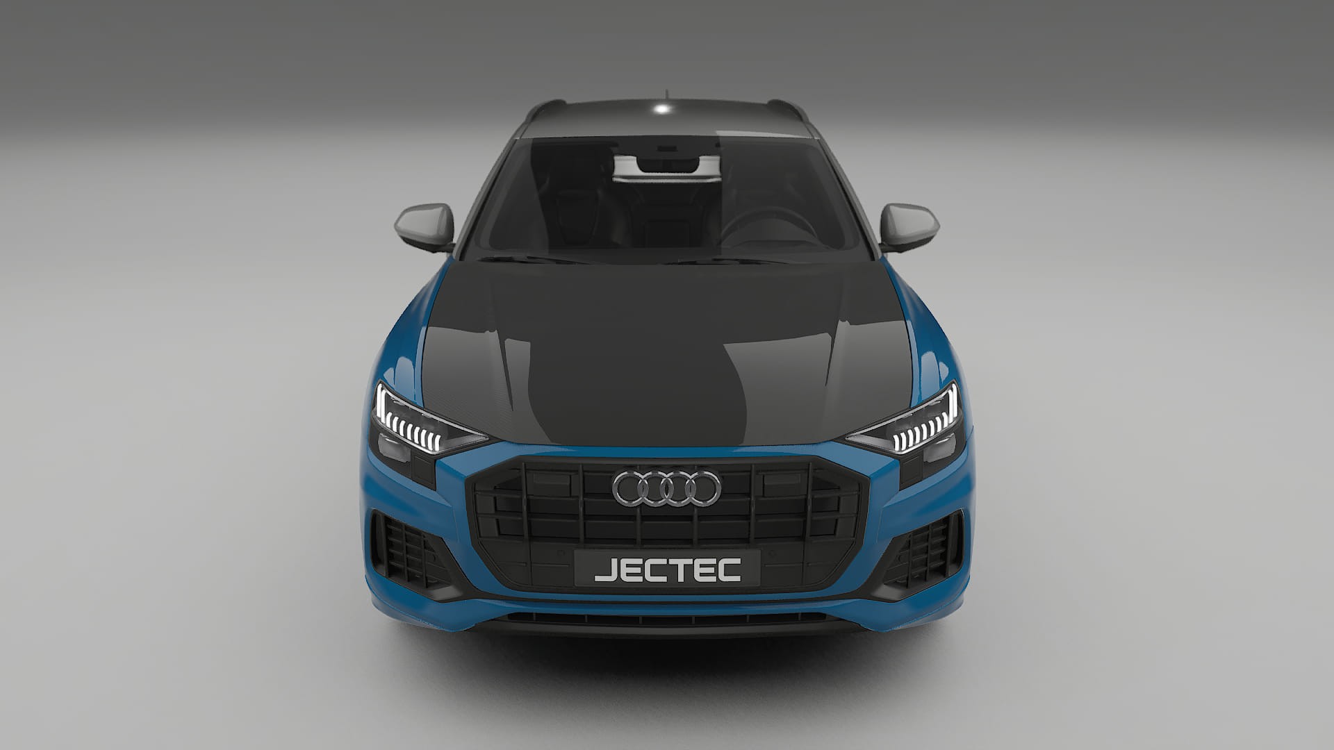 Película de Proteção de Pintura Audi Q8 F1 prefacelift | Kit Frontal CrystalGuard com Capô em Estilo Carbono