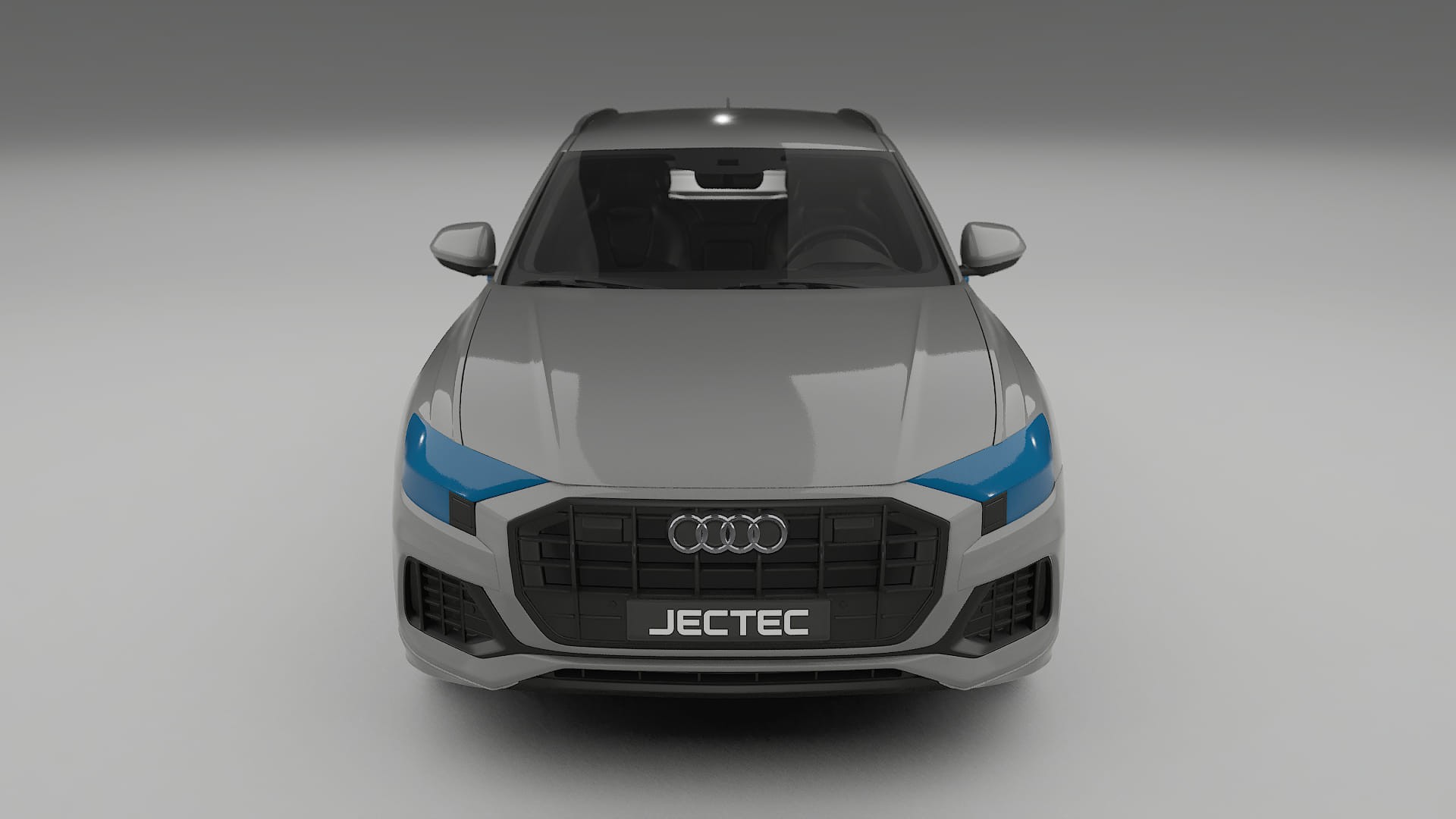 Película de Proteção de Pintura Audi Q8 F1 prefacelift | Kit Frontal CrystalGuard com Capô em Estilo Carbono