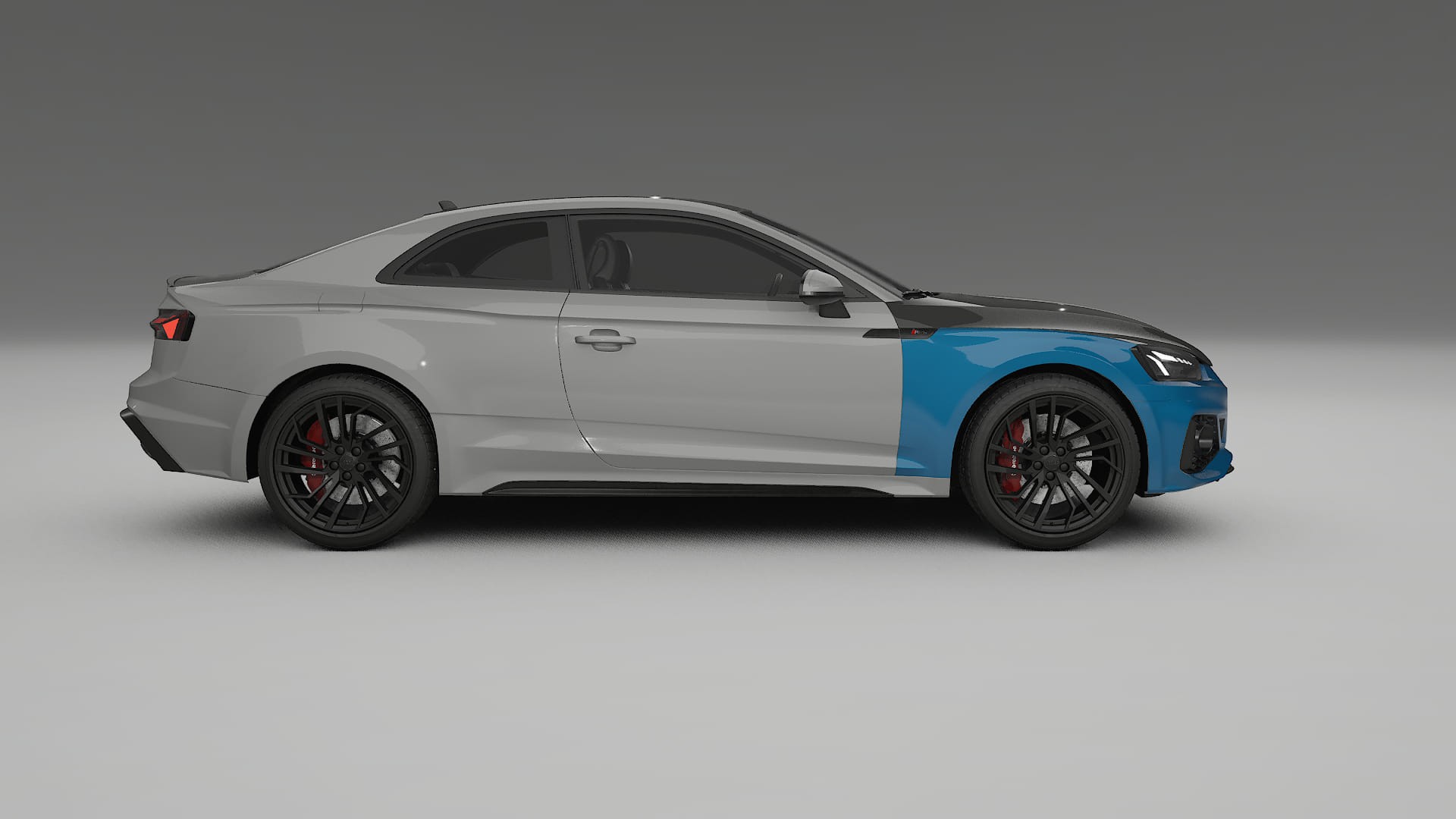 Película de Proteção de Pintura Audi RS5 coupe B9 facelift | Kit Frontal CrystalGuard com Capô em Estilo Carbono