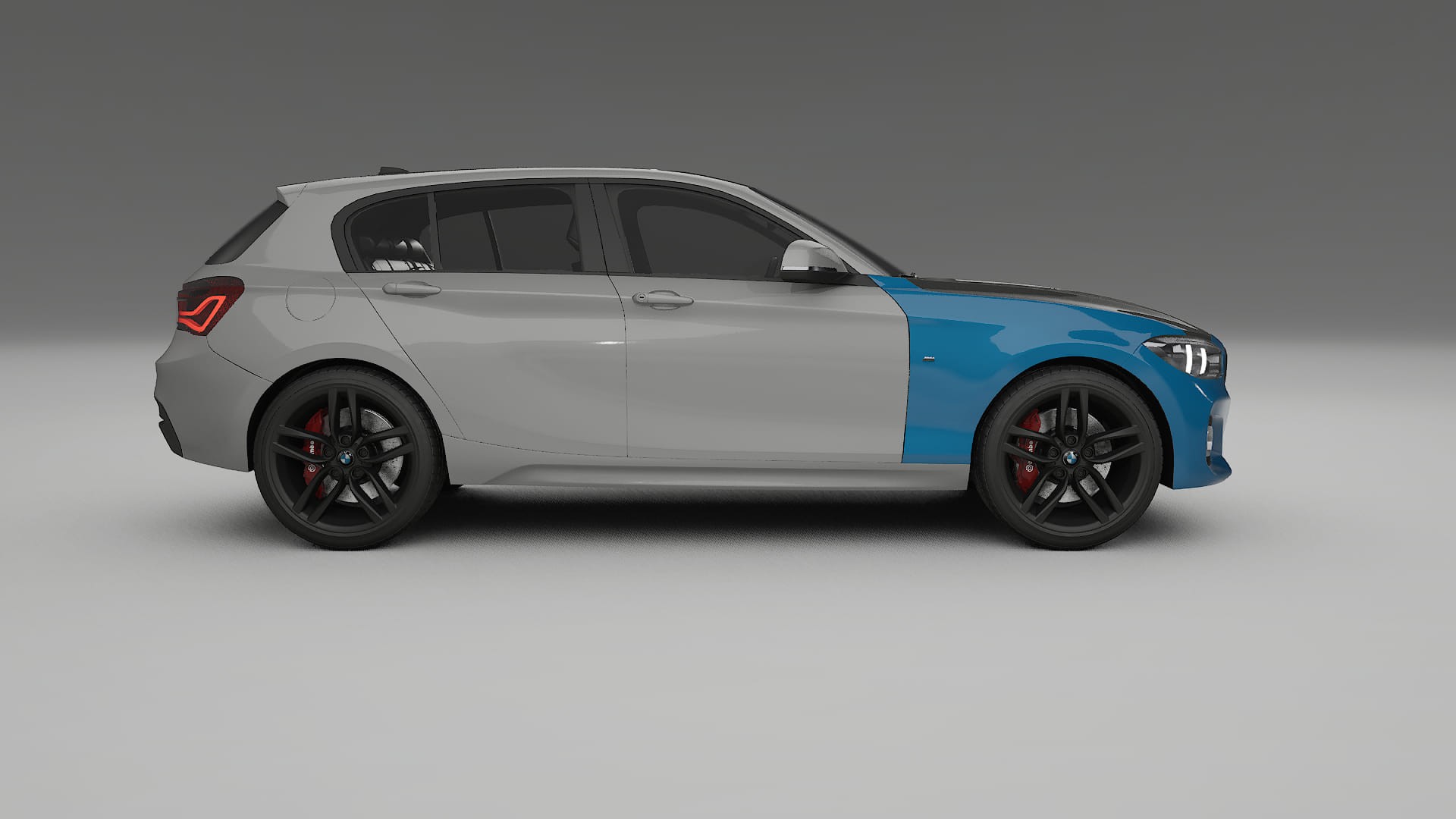 Película de Proteção de Pintura BMW 1 F20 facelift | Kit Frontal CrystalGuard com Capô em Estilo Carbono