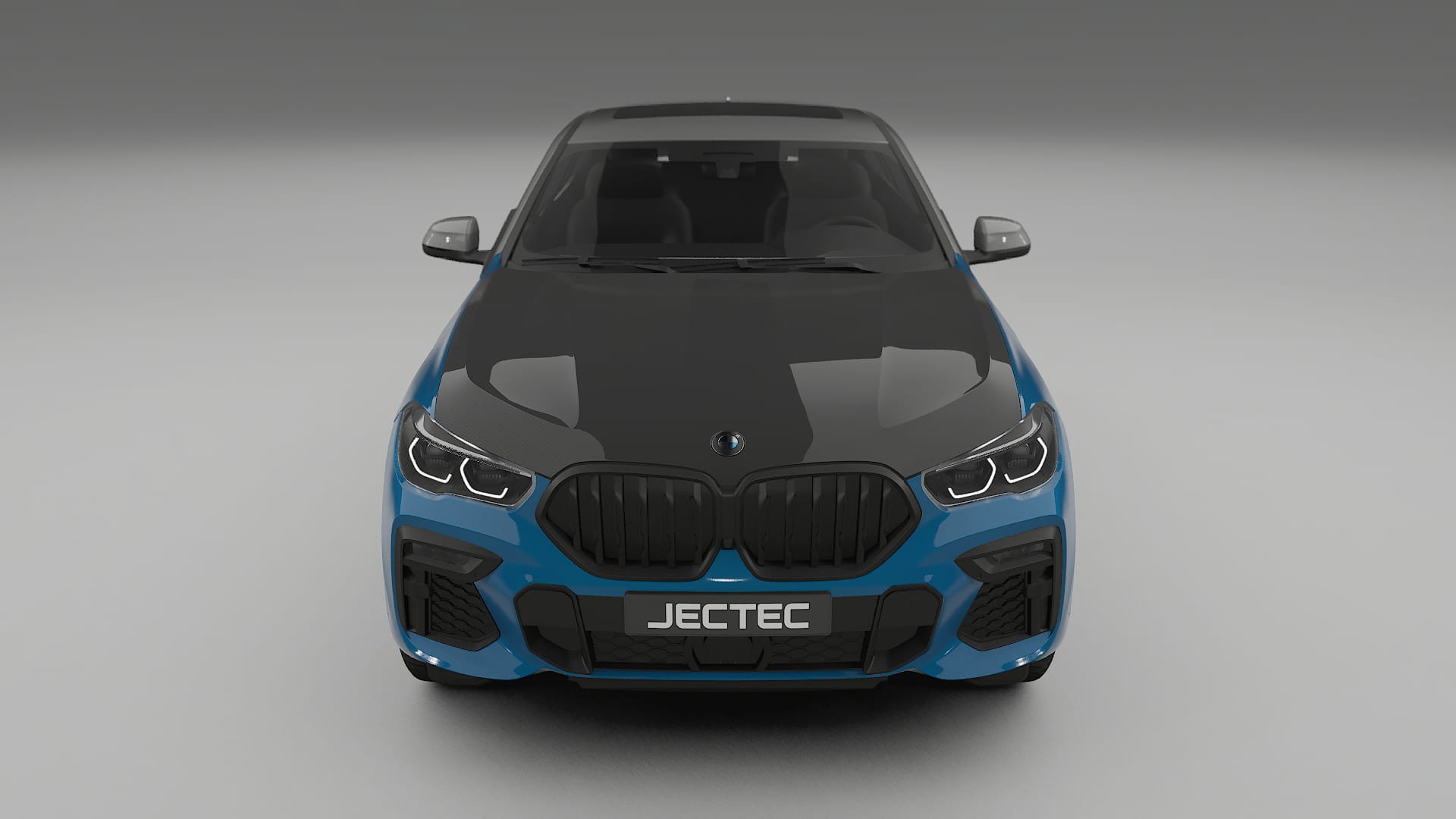 Película de Proteção de Pintura BMW X6 G06 F96 | Kit Frontal CrystalGuard com Capô em Estilo Carbono