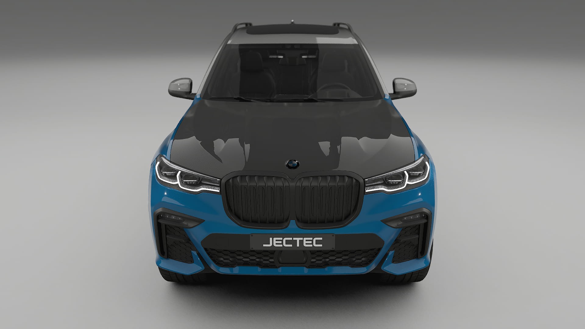 Película de Proteção de Pintura BMW X7 M G07 | Kit Frontal CrystalGuard com Capô em Estilo Carbono