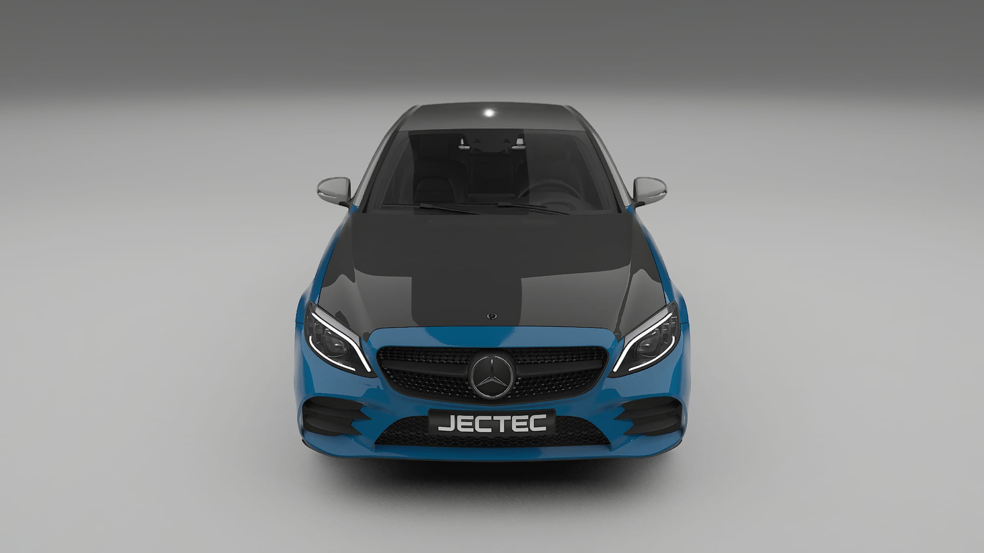Película de Proteção de Pintura Mercedes C-class W205 AMG sedan | Kit Frontal CrystalGuard com Capô em Estilo Carbono