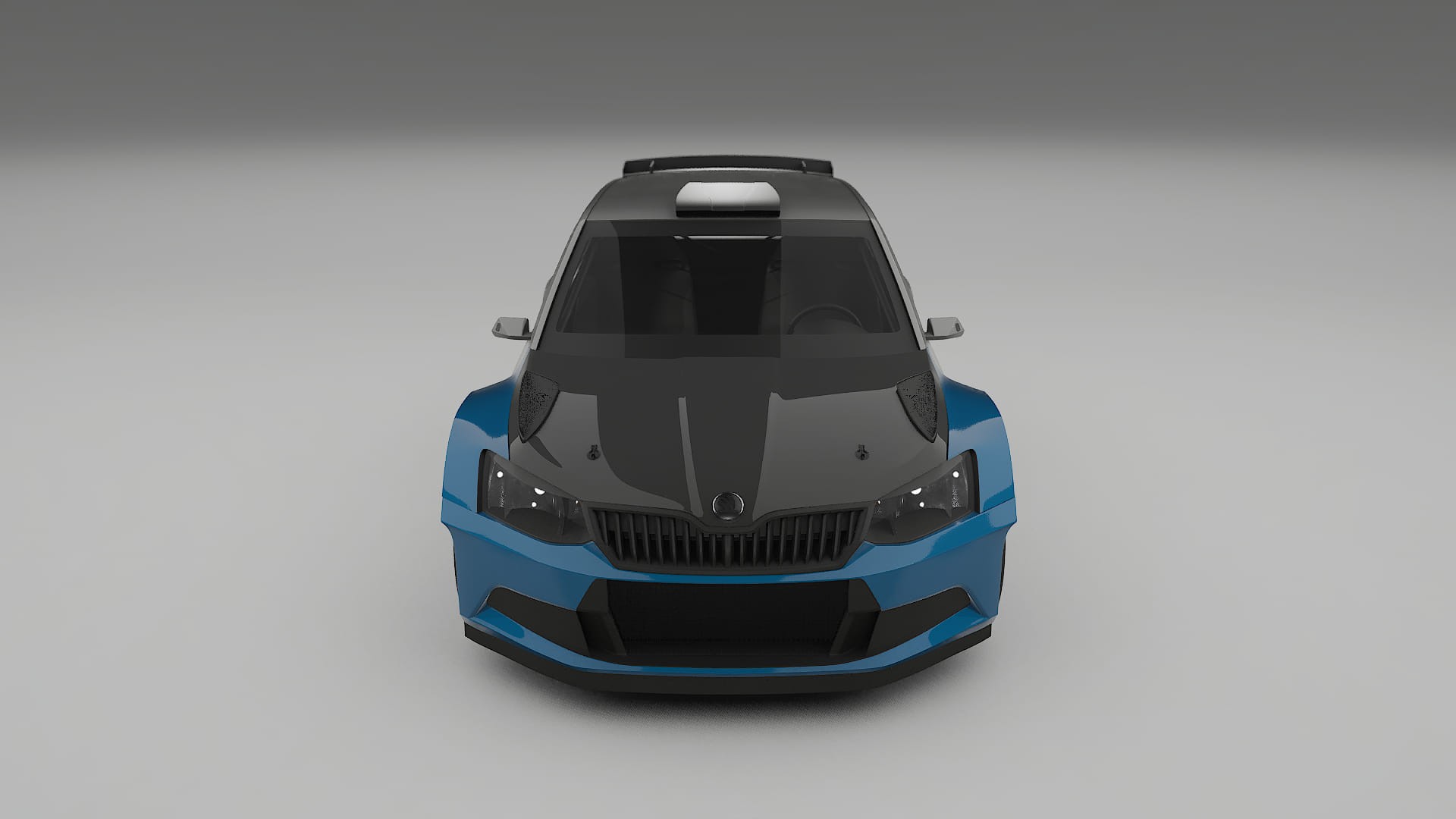 Película de Proteção de Pintura Škoda Fabia R5 6V | Kit Frontal CrystalGuard com Capô em Estilo Carbono