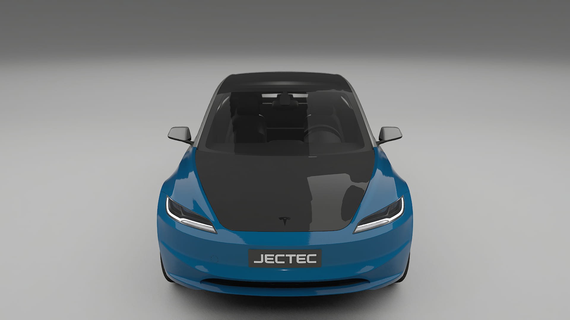 Película de Proteção de Pintura Tesla Model 3 Highland | Kit Frontal CrystalGuard com Capô em Estilo Carbono
