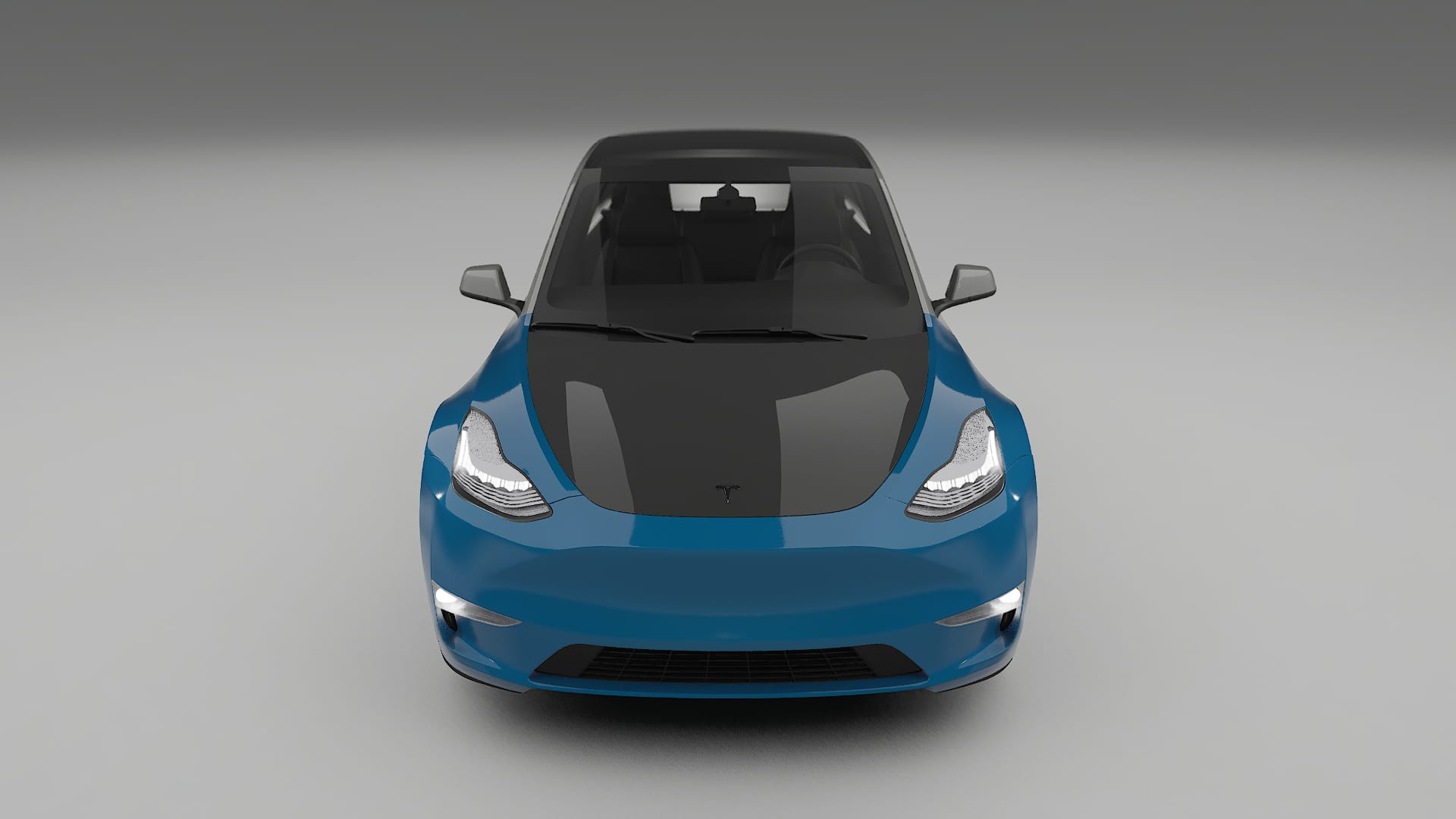 Película de Proteção de Pintura Tesla Model Y | Kit Frontal CrystalGuard com Capô em Estilo Carbono