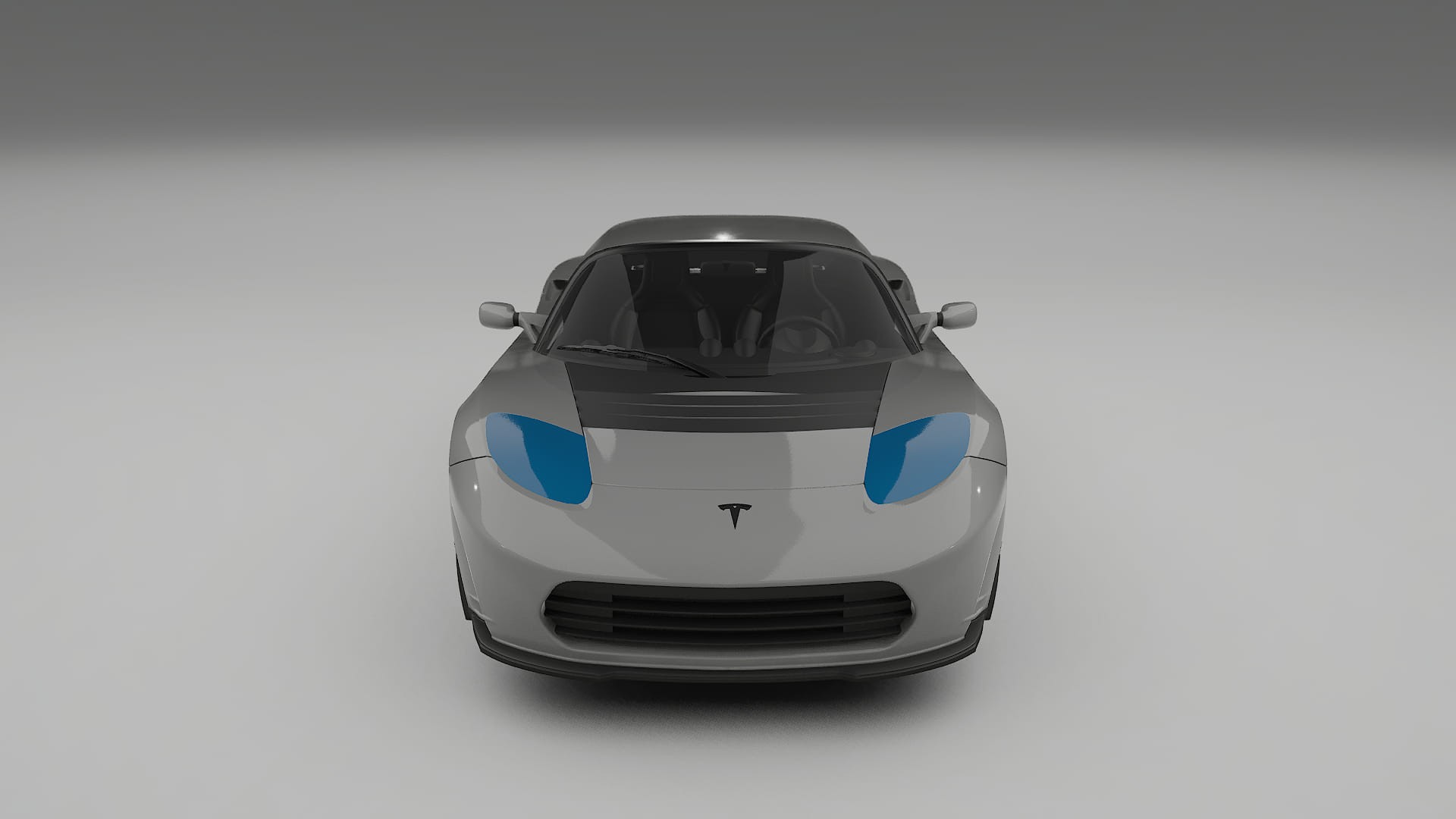 Película de Proteção de Pintura Tesla Roadster 2.5 | Kit Frontal CrystalGuard com Capô em Estilo Carbono