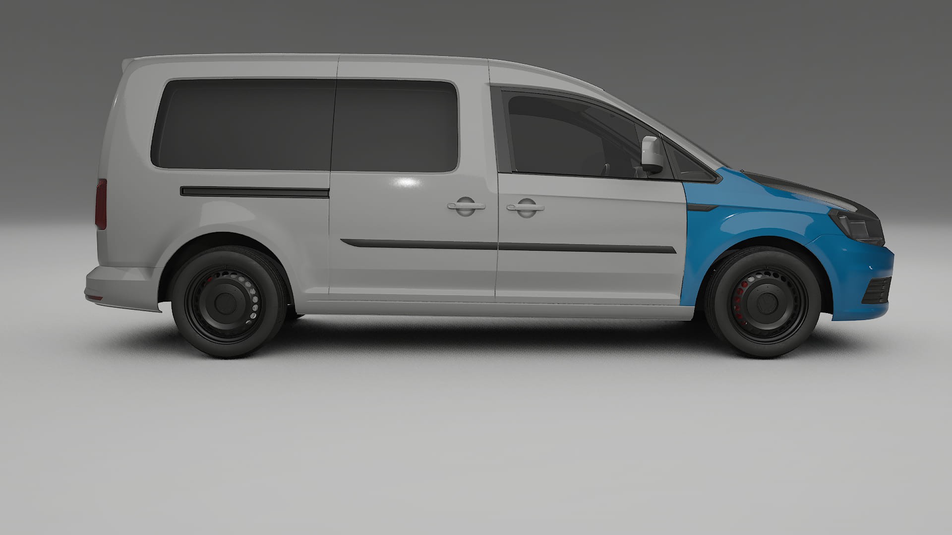 Película de Proteção de Pintura VW Caddy Maxi SB | Kit Frontal CrystalGuard com Capô em Estilo Carbono