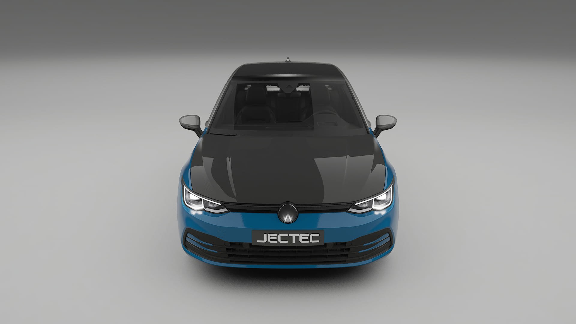 Película de Proteção de Pintura VW Golf Mk8 | Kit Frontal CrystalGuard com Capô em Estilo Carbono