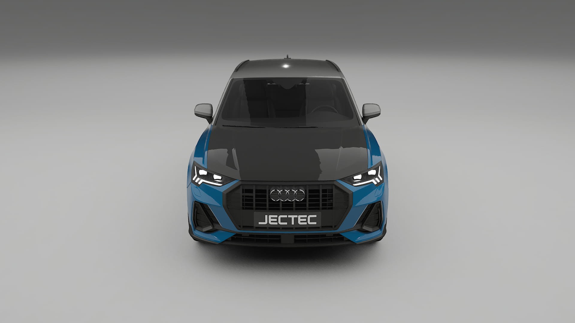 Película de Proteção de Pintura Audi Q3 S-Line F3 | Kit Frontal CrystalGuard com Capô em Estilo Carbono