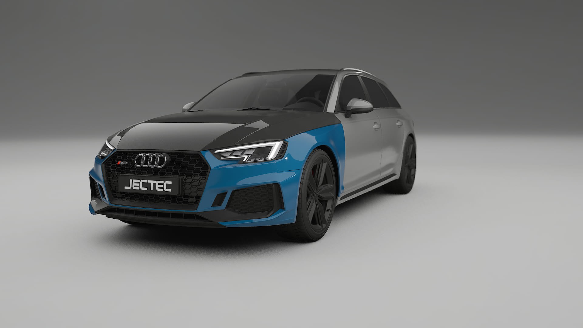 Película de Proteção de Pintura Audi RS4 Avant B9 prefacelift | Kit Frontal CrystalGuard com Capô em Estilo Carbono