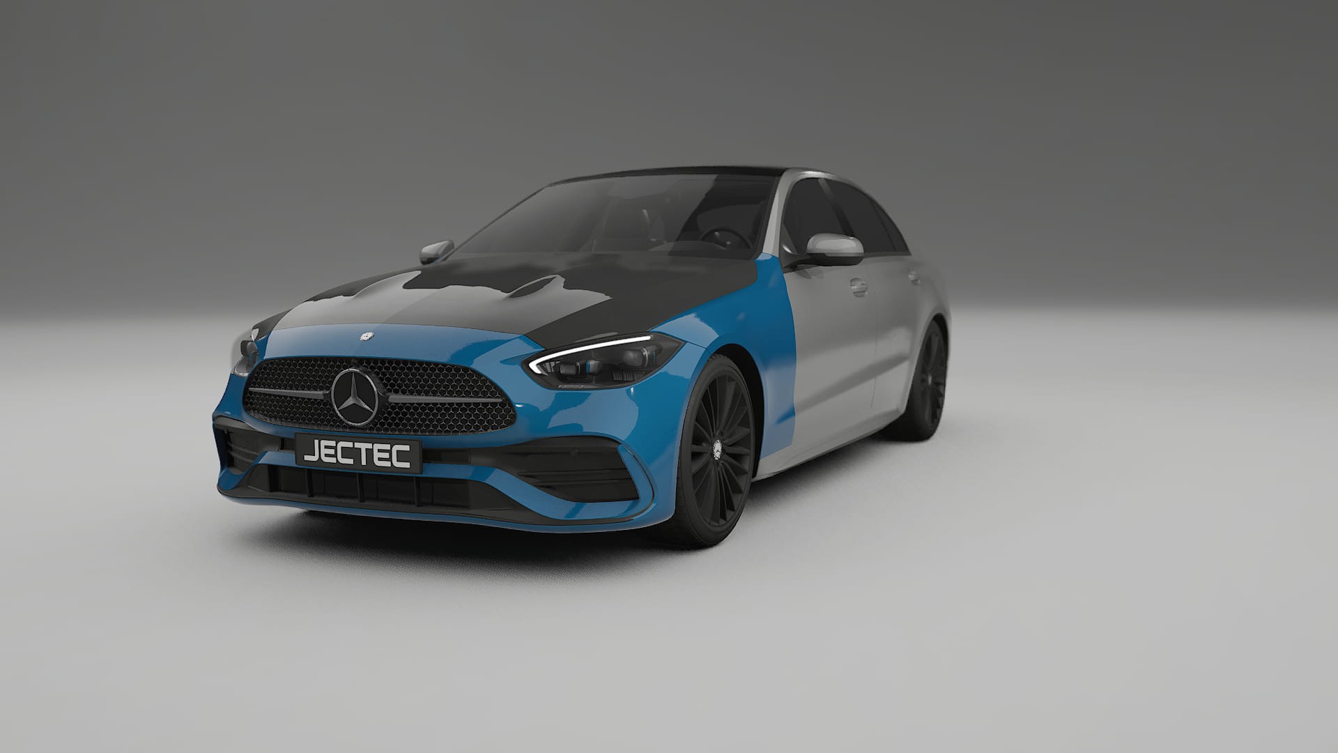 Película de Proteção de Pintura Mercedes C-class W206 | Kit Frontal CrystalGuard com Capô em Estilo Carbono