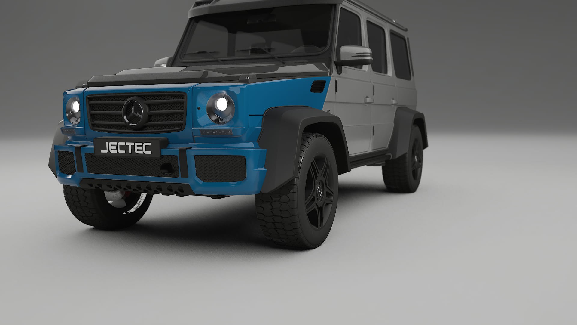 Película de Proteção de Pintura Mercedes G-class 4x4 W463 | Kit Frontal CrystalGuard com Capô em Estilo Carbono