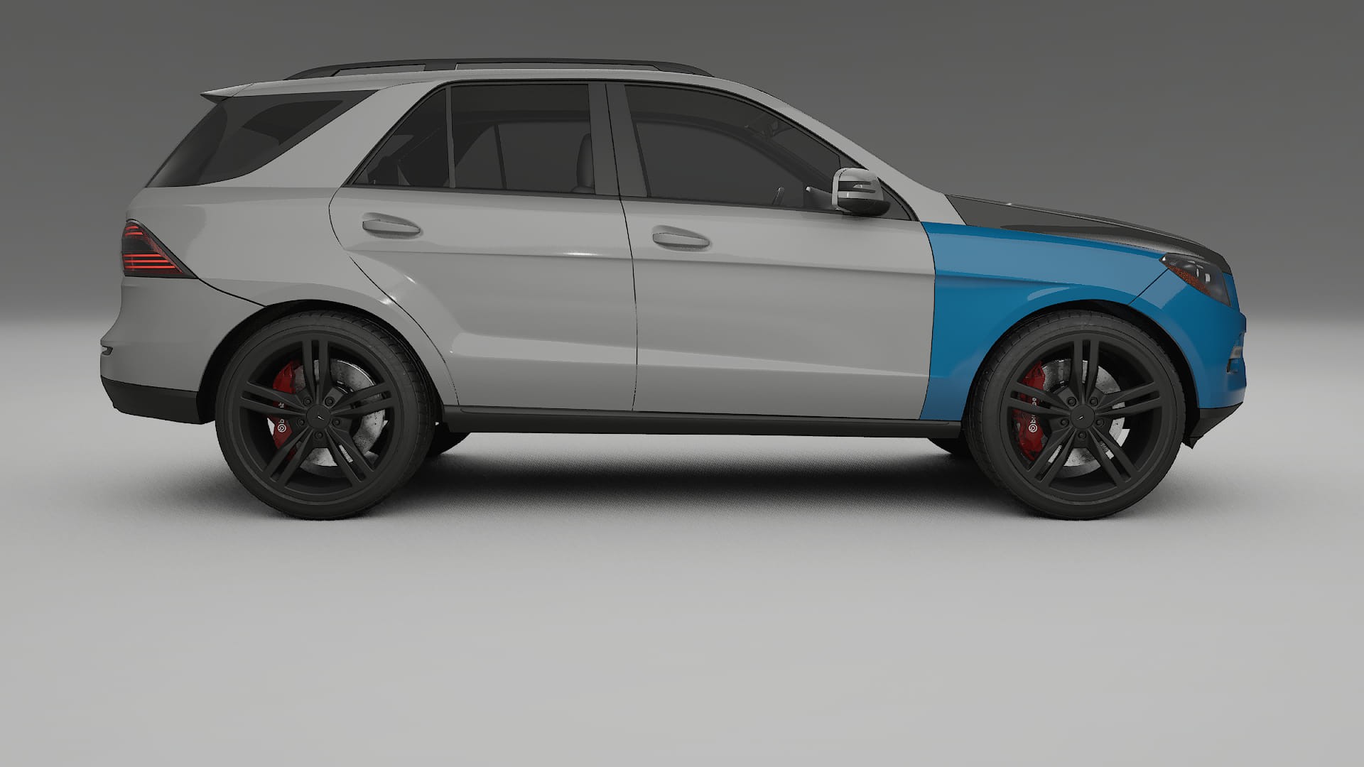 Película de Proteção de Pintura Mercedes M-class W166 | Kit Frontal CrystalGuard com Capô em Estilo Carbono