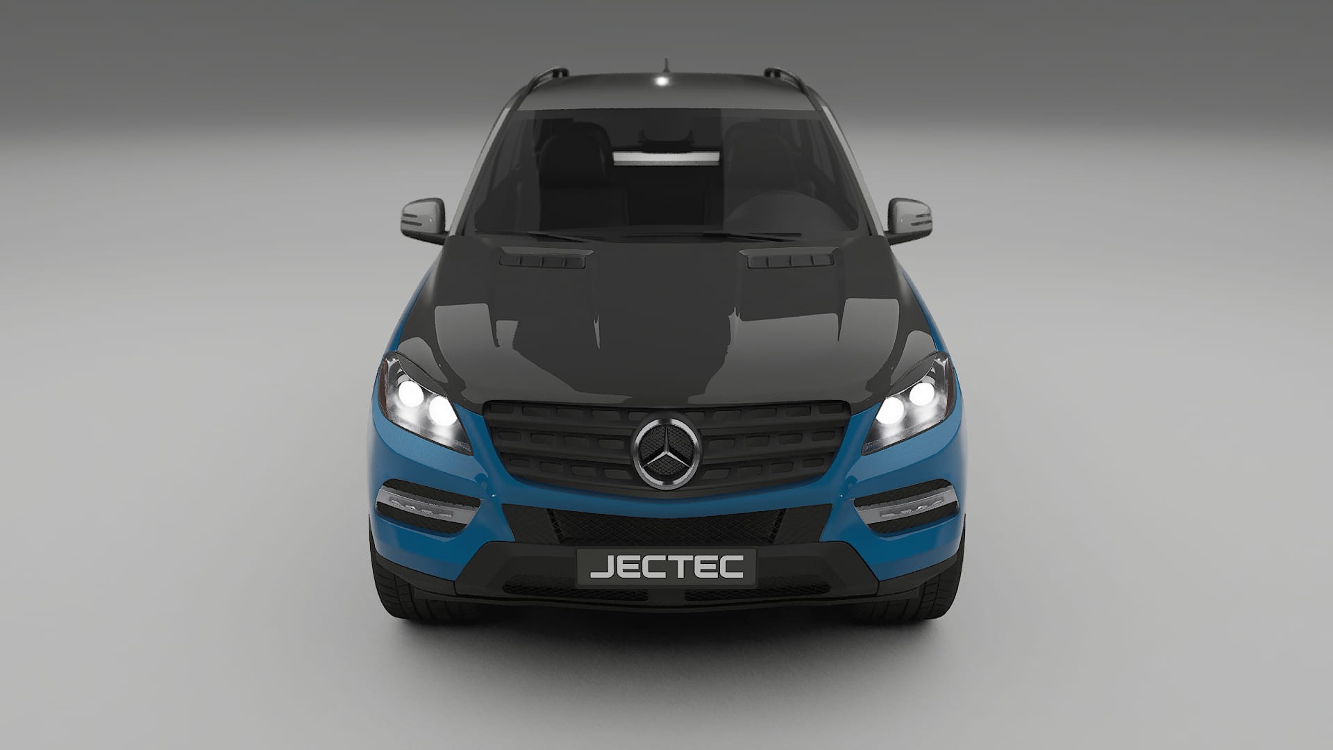 Película de Proteção de Pintura Mercedes M-class W166 | Kit Frontal CrystalGuard com Capô em Estilo Carbono