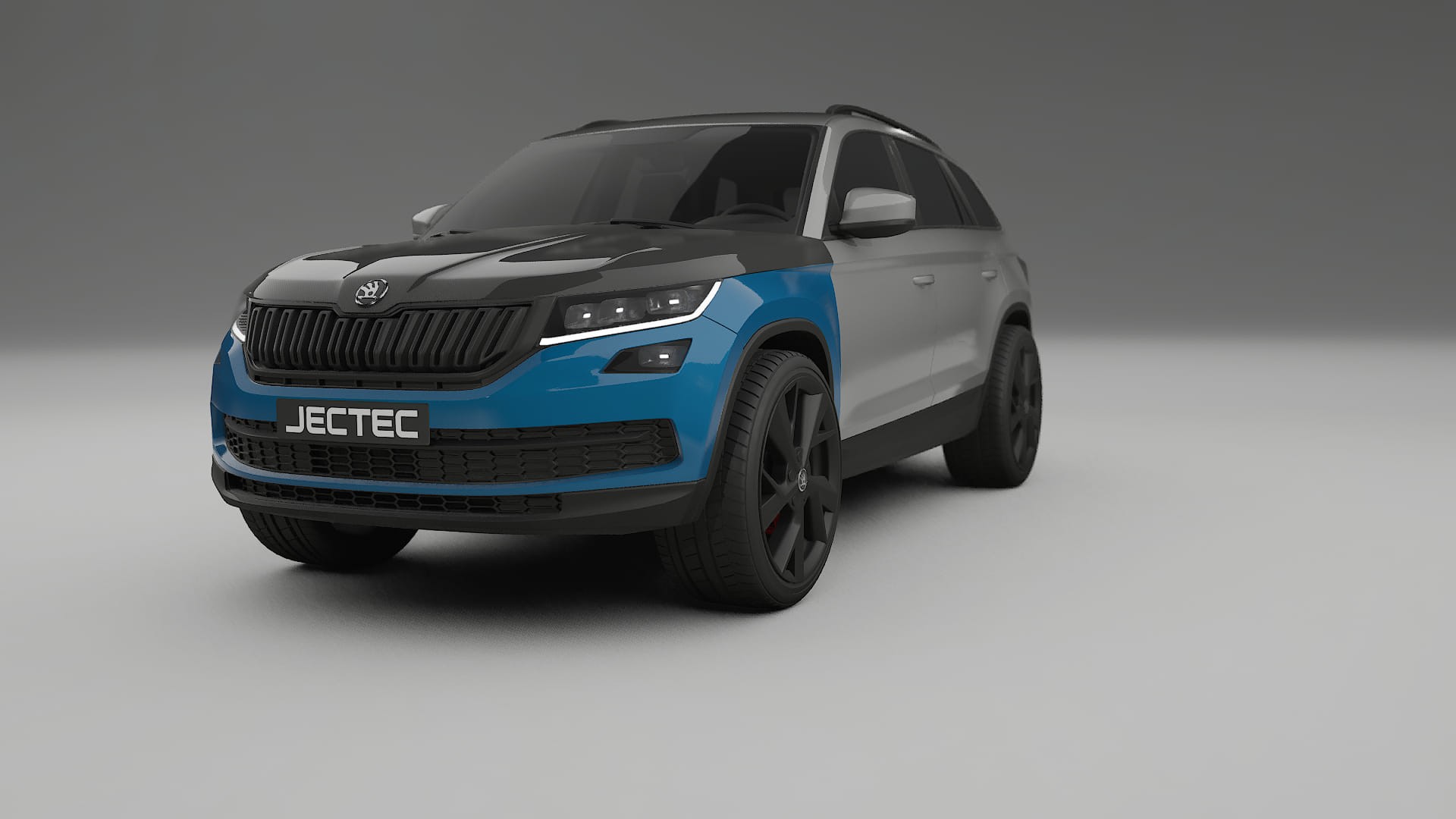Película de Proteção de Pintura Škoda Kodiaq NS7 | Kit Frontal CrystalGuard com Capô em Estilo Carbono