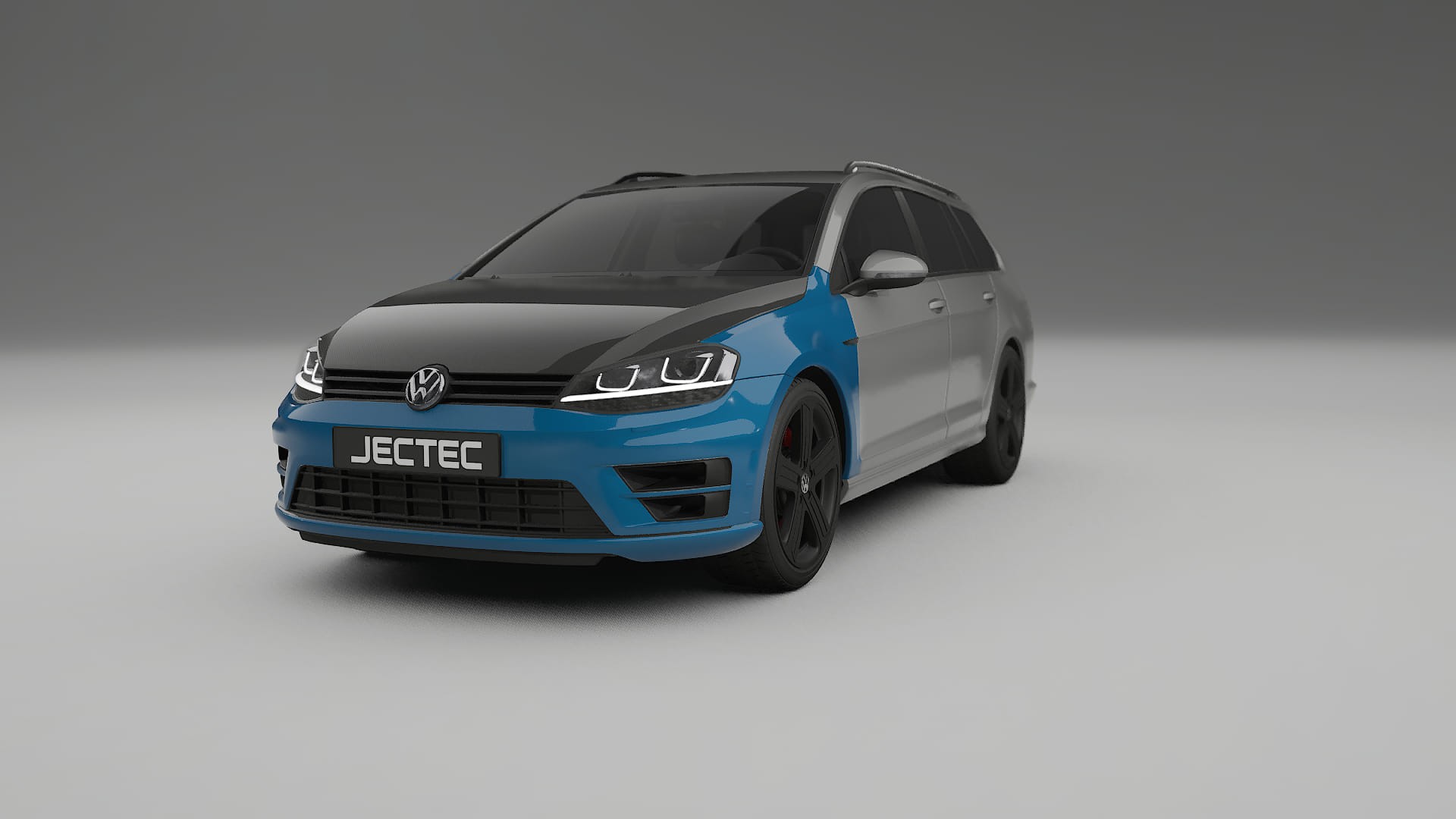 Película de Proteção de Pintura VW Golf Variant Mk7 | Kit Frontal CrystalGuard com Capô em Estilo Carbono