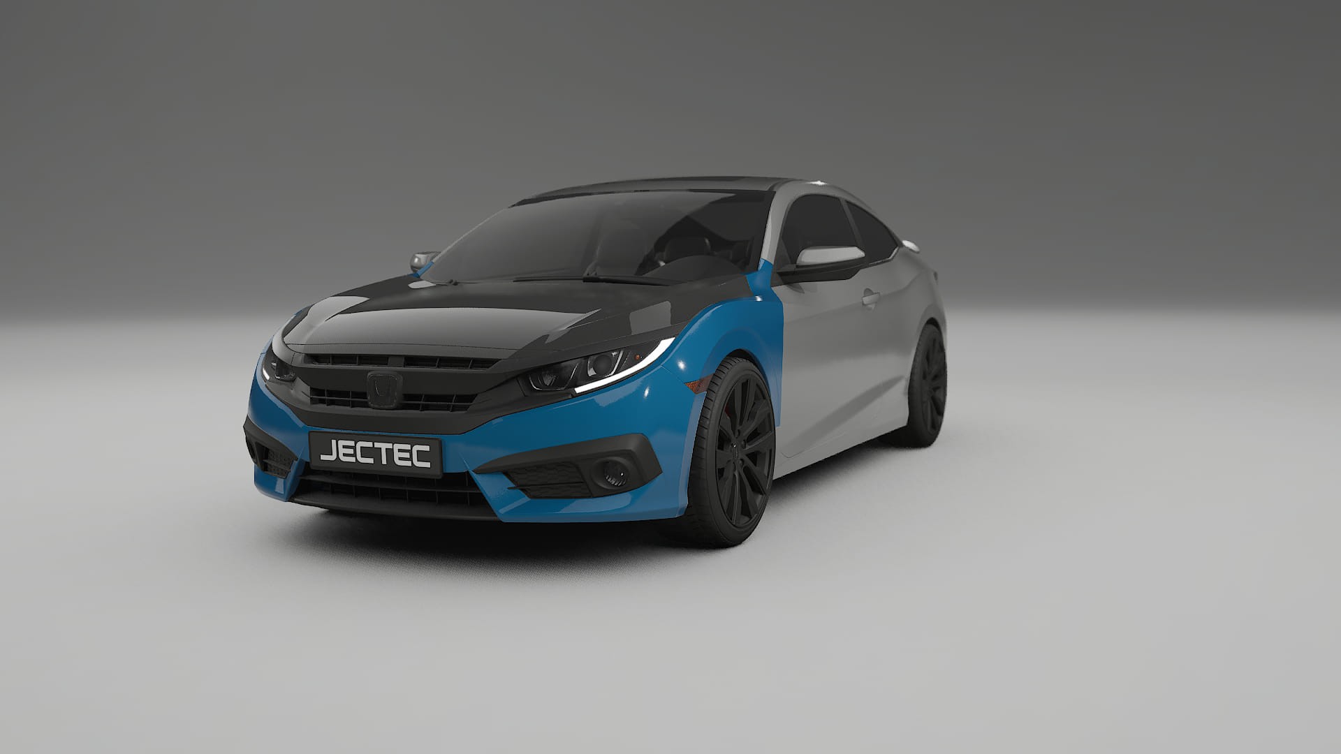 Película de Proteção de Pintura Honda Civic coupe prefacelift | Kit Frontal CrystalGuard com Capô em Estilo Carbono