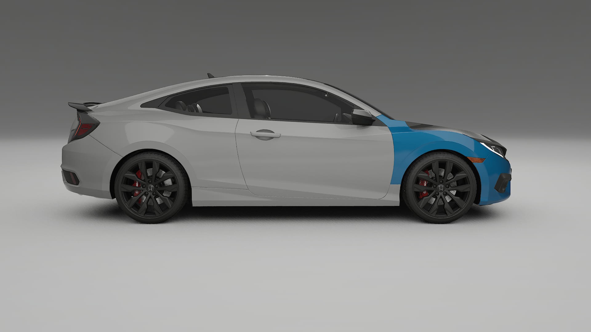 Película de Proteção de Pintura Honda Civic coupe prefacelift | Kit Frontal CrystalGuard com Capô em Estilo Carbono
