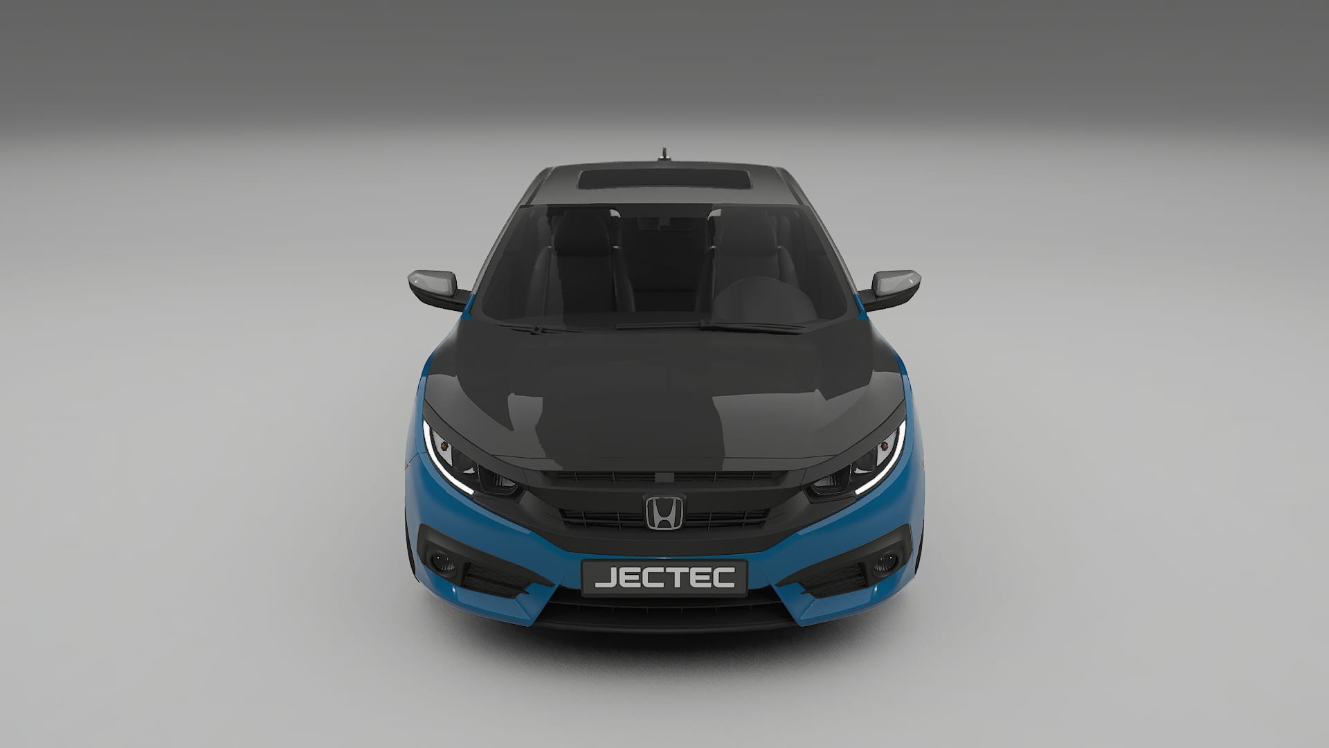 Película de Proteção de Pintura Honda Civic coupe prefacelift | Kit Frontal CrystalGuard com Capô em Estilo Carbono