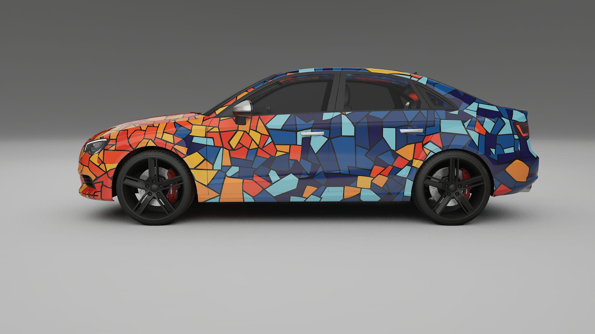 Audi A3 8V sedan prefacelift pre-LCI BARCELONA – Kit Wrap PPF Personalizado em Filme de Poliuretano Imprimível