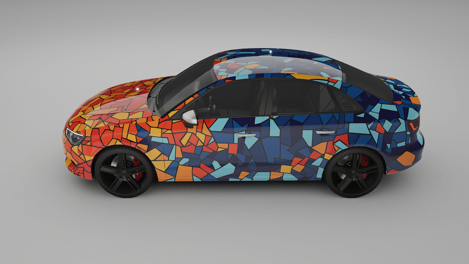 Audi A3 8V sedan prefacelift pre-LCI BARCELONA – Kit Wrap PPF Personalizado em Filme de Poliuretano Imprimível
