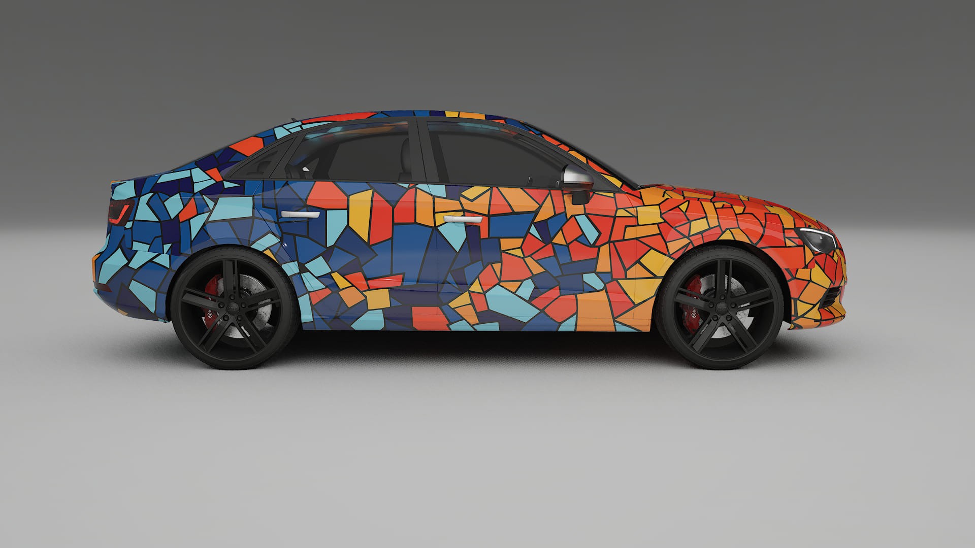 Audi A3 8V sedan prefacelift pre-LCI BARCELONA – Kit Wrap PPF Personalizado em Filme de Poliuretano Imprimível