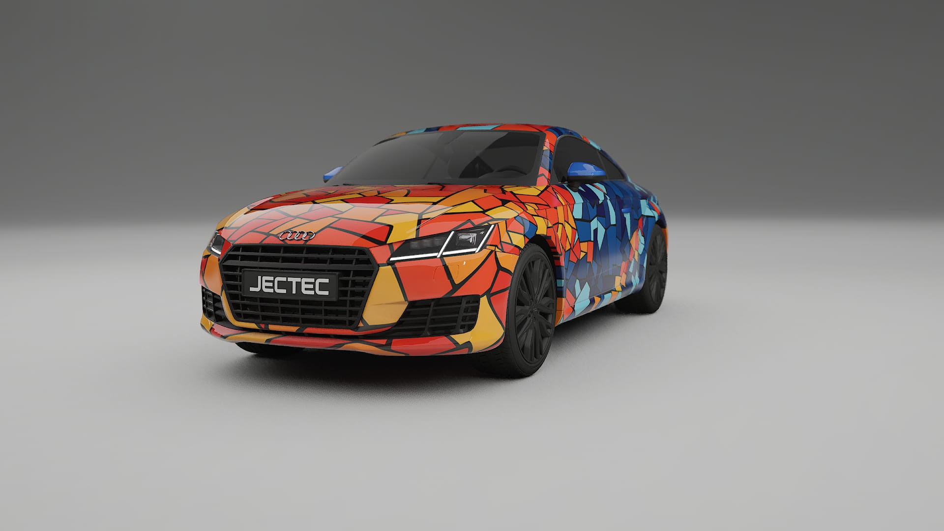 Audi TT Coupe 8S prefacelift pre-LCI BARCELONA – Kit Wrap PPF Personalizado em Filme de Poliuretano Imprimível