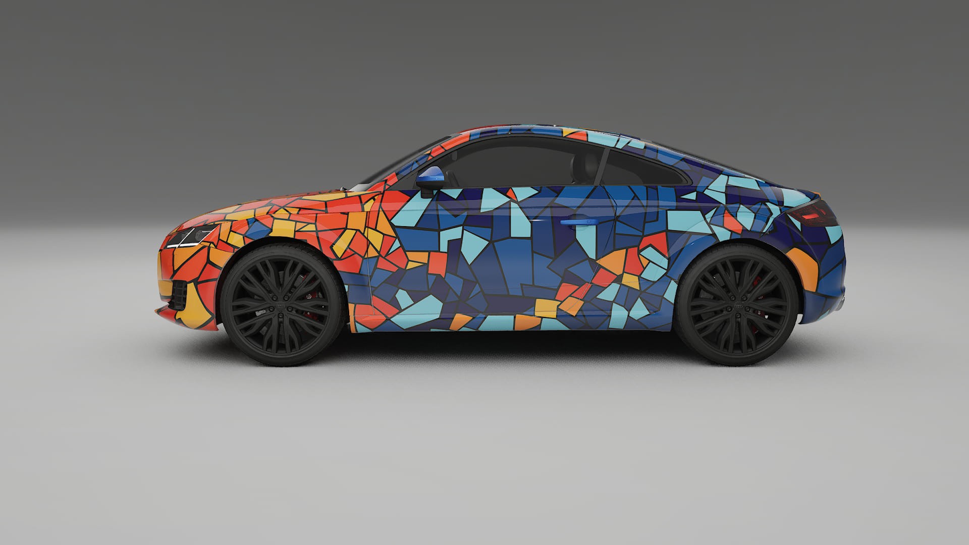 Audi TT Coupe 8S prefacelift pre-LCI BARCELONA – Kit Wrap PPF Personalizado em Filme de Poliuretano Imprimível
