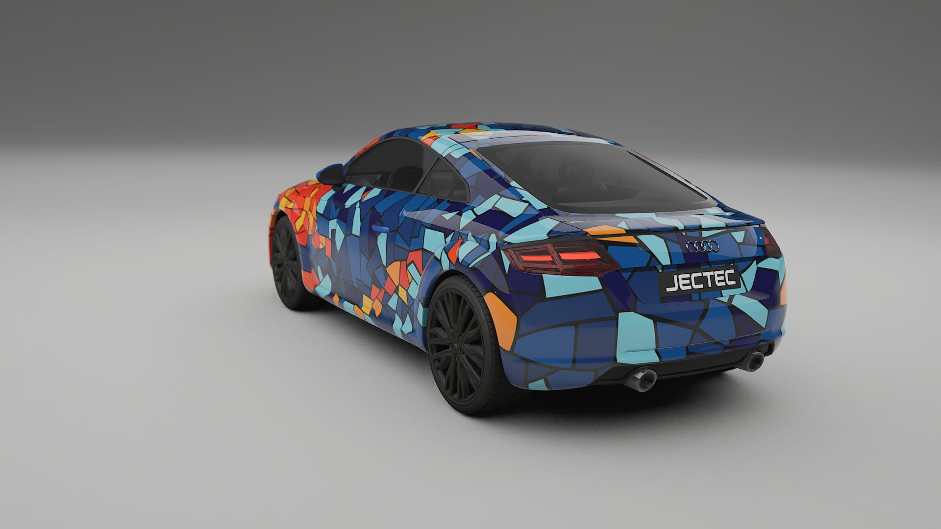 Audi TT Coupe 8S prefacelift pre-LCI BARCELONA – Kit Wrap PPF Personalizado em Filme de Poliuretano Imprimível