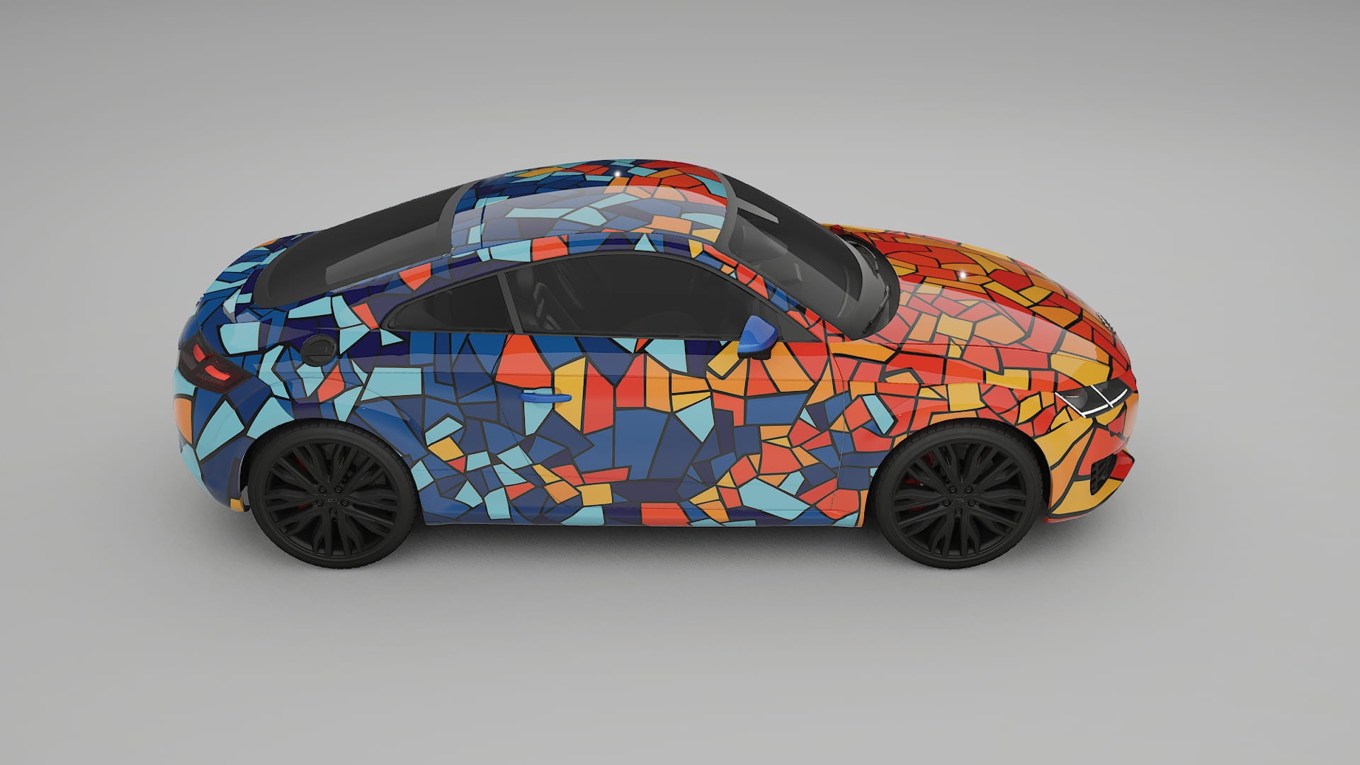 Audi TT Coupe 8S prefacelift pre-LCI BARCELONA – Kit Wrap PPF Personalizado em Filme de Poliuretano Imprimível