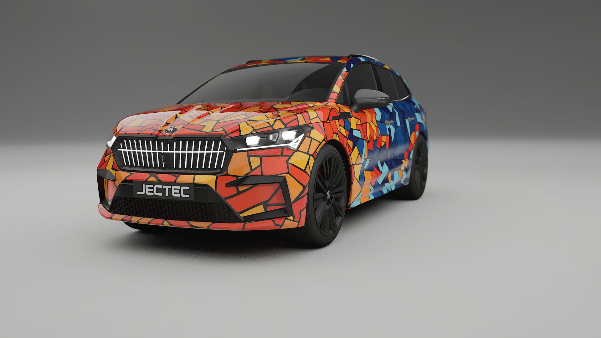 Škoda Enyaq MEB BARCELONA – Kit Wrap PPF Personalizado em Filme de Poliuretano Imprimível