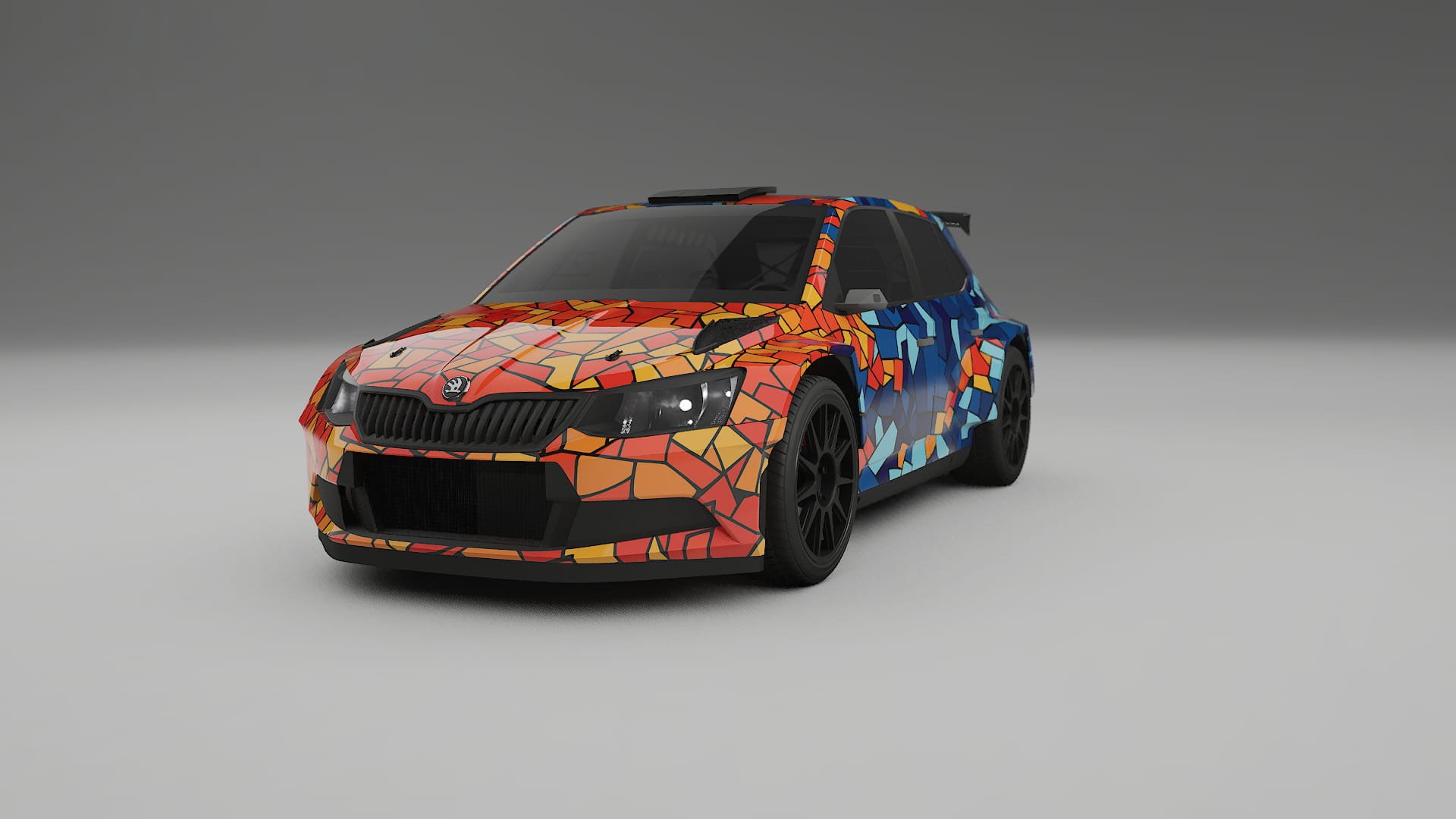 Škoda Fabia R5 6V BARCELONA – Kit Wrap PPF Personalizado em Filme de Poliuretano Imprimível