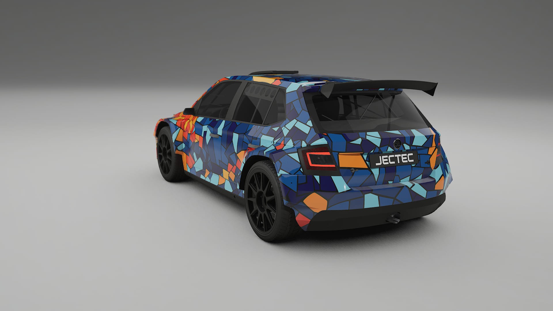 Škoda Fabia R5 6V BARCELONA – Kit Wrap PPF Personalizado em Filme de Poliuretano Imprimível