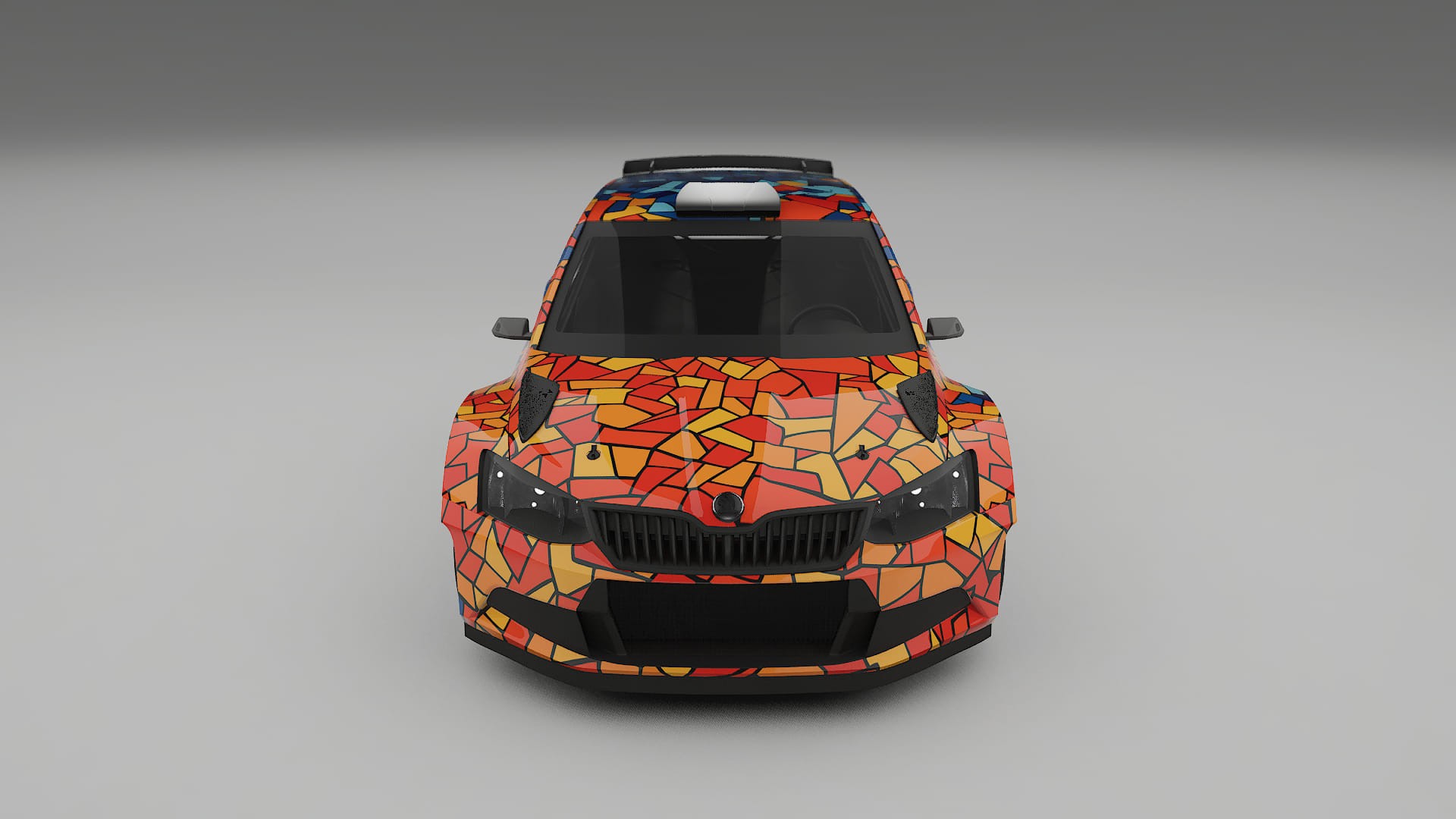 Škoda Fabia R5 6V BARCELONA – Kit Wrap PPF Personalizado em Filme de Poliuretano Imprimível
