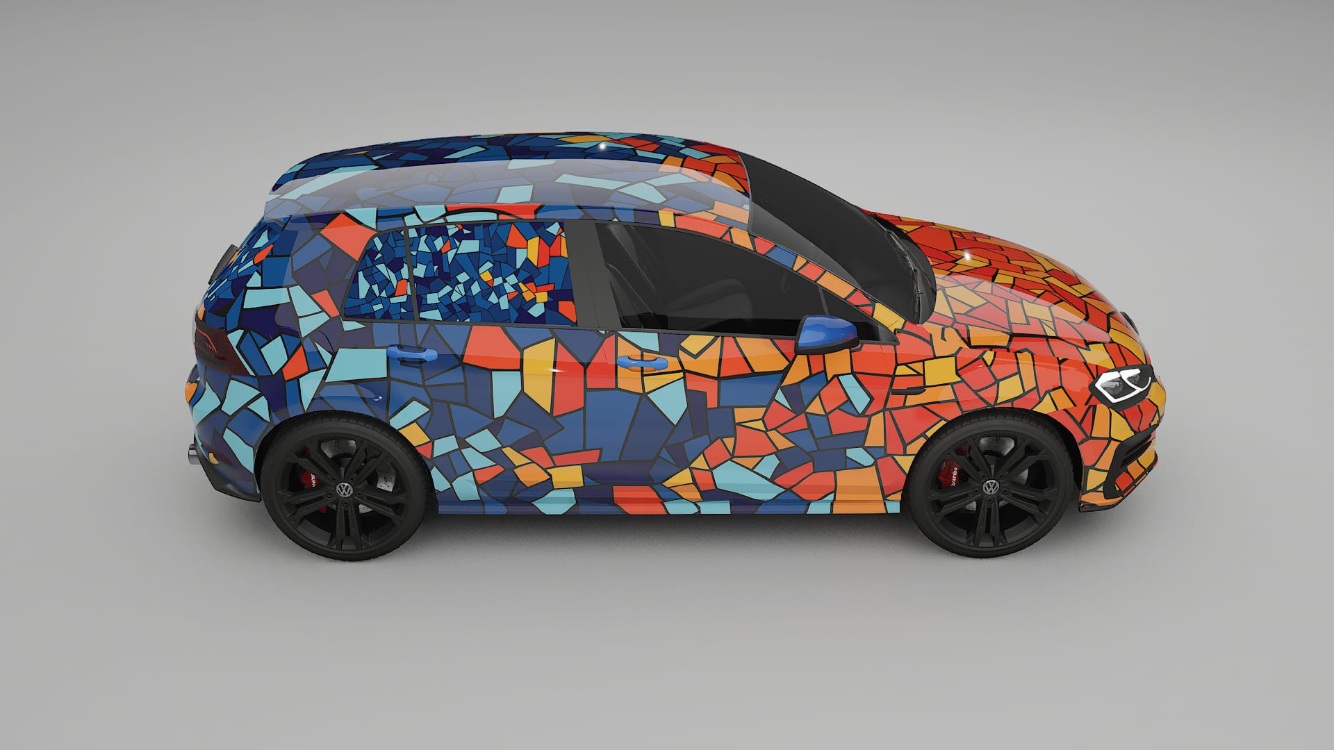 VW Golf Mk7 BARCELONA – Kit Wrap PPF Personalizado em Filme de Poliuretano Imprimível