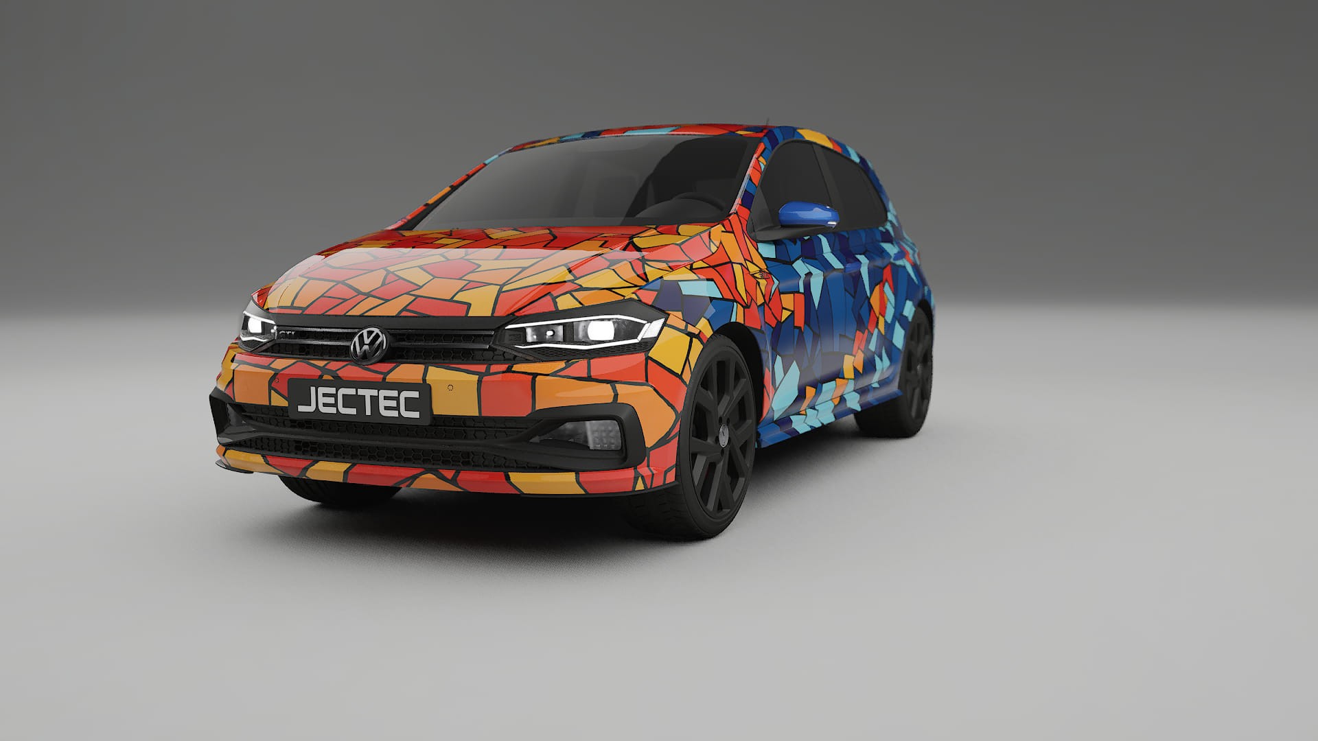 VW Polo GTI VI BARCELONA – Kit Wrap PPF Personalizado em Filme de Poliuretano Imprimível