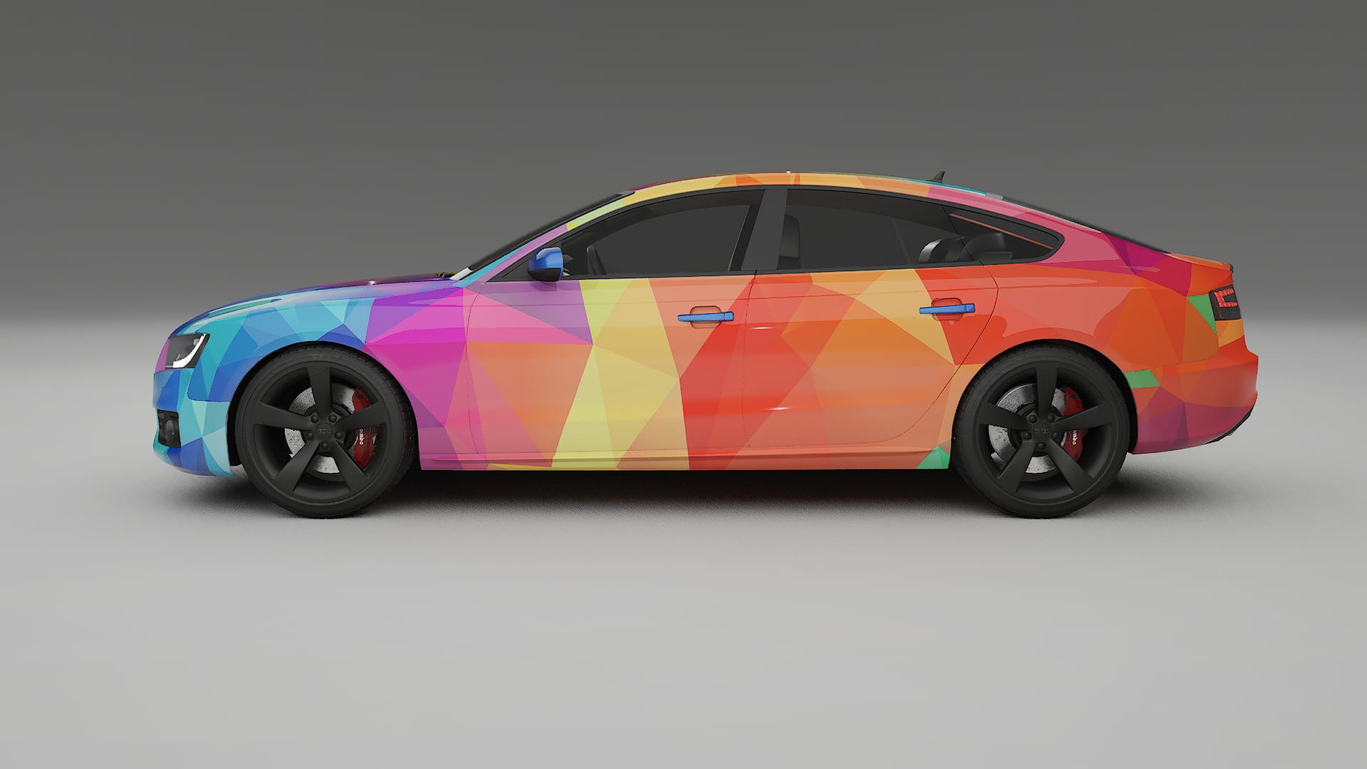 Audi A5 8T Sportback prefacelift pre-LCI VECTOR VIBE – Kit Wrap PPF Personalizado em Filme de Poliuretano Imprimível
